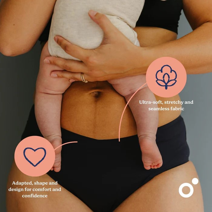 Poporodní a menstruační kalhotky, Black_ XS-S-M