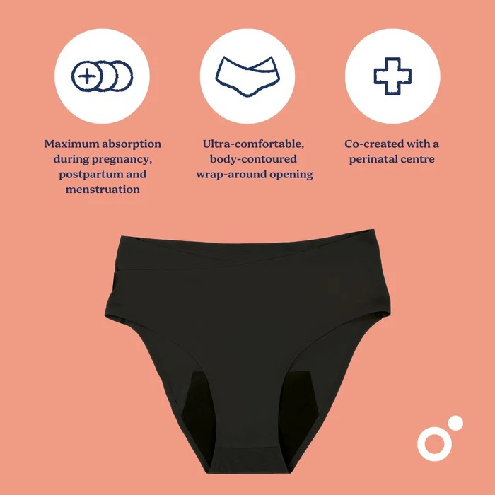 Poporodní a menstruační kalhotky, Black_ L-XL-2XL