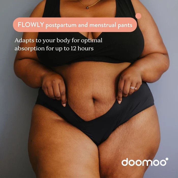 Poporodní a menstruační kalhotky, Black_ 3XL-4XL-5XL