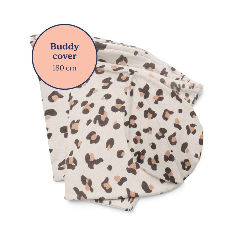 Potah na multifunkční kojící polštář Buddy, Leopard Cream