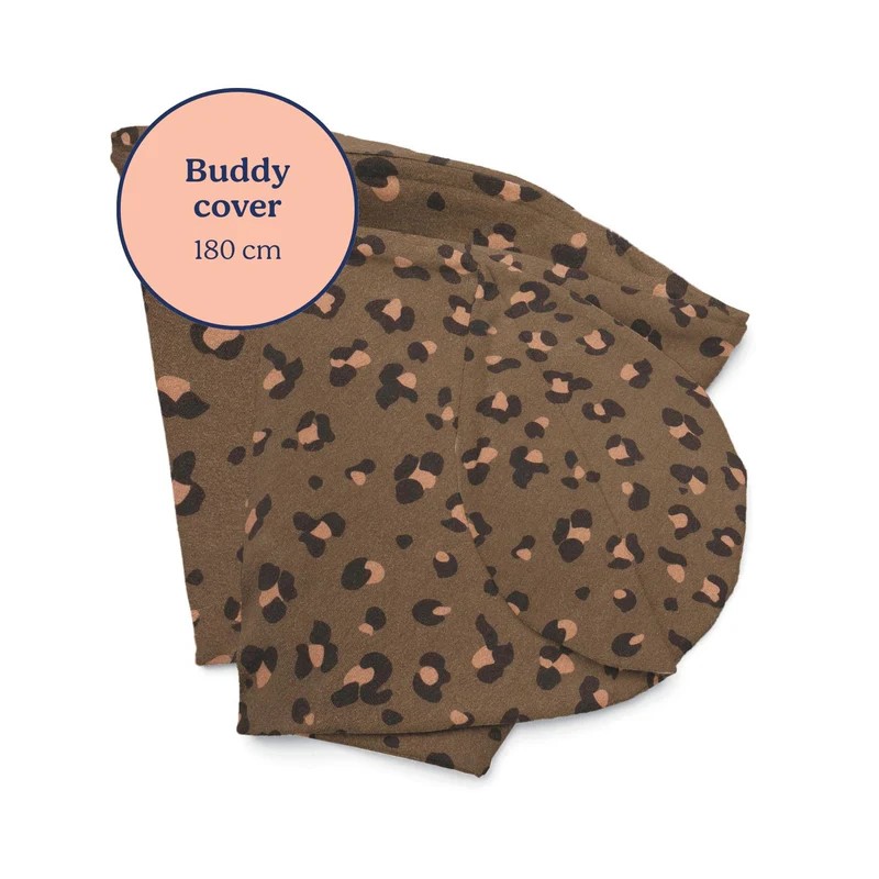 Potah na multifunkční kojící polštář Buddy, Leopard Bronze