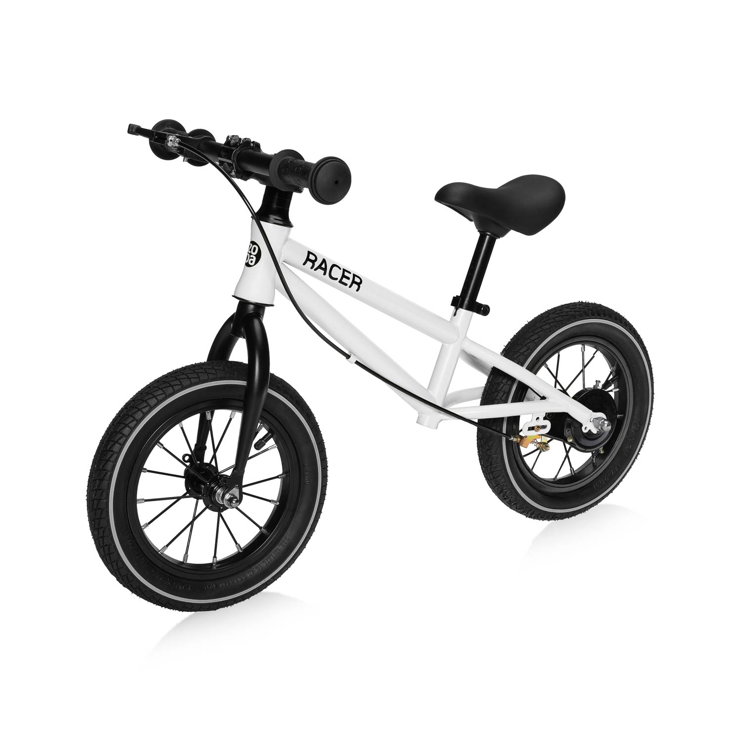 Odrážedlo Racer s brzdou, Coconut White