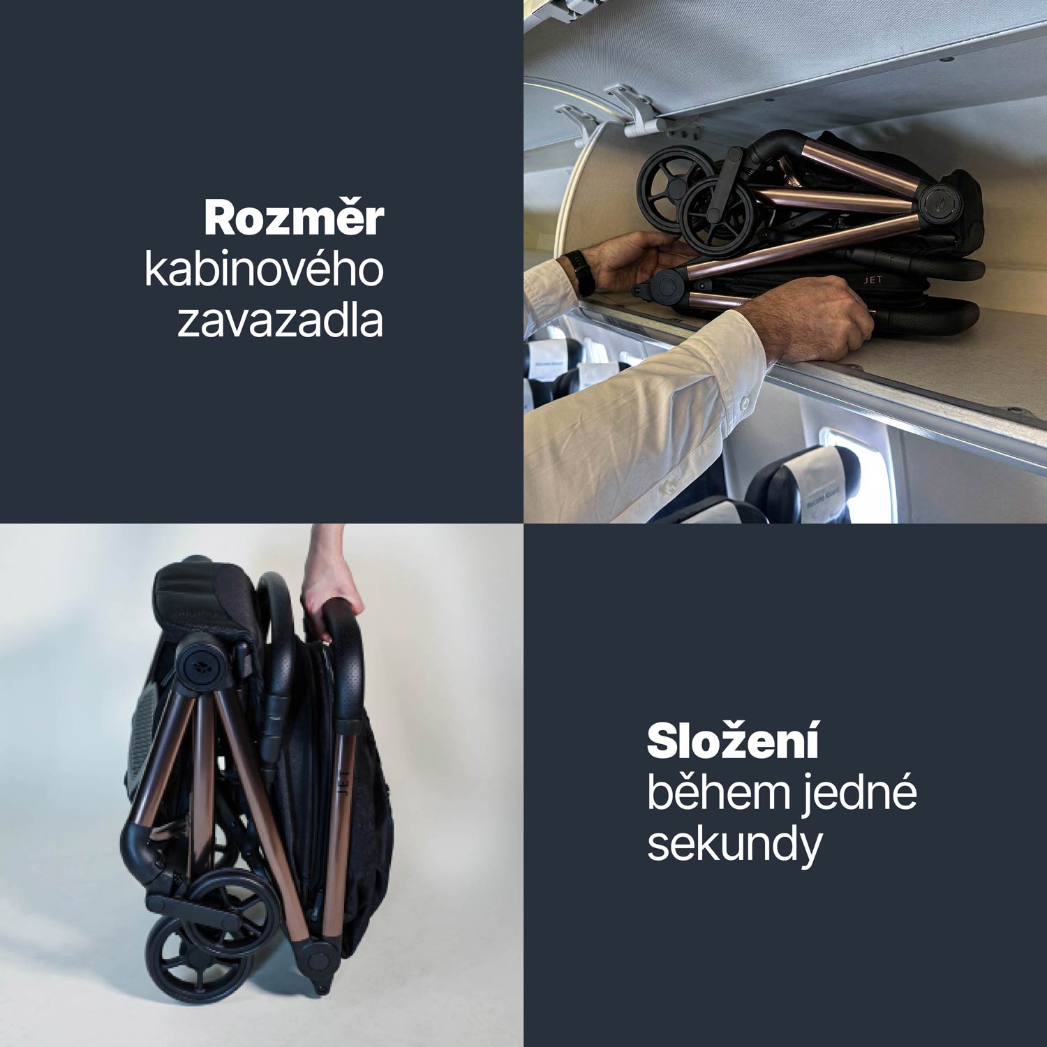 Sportovní kočárek Jet, Quartz Black
