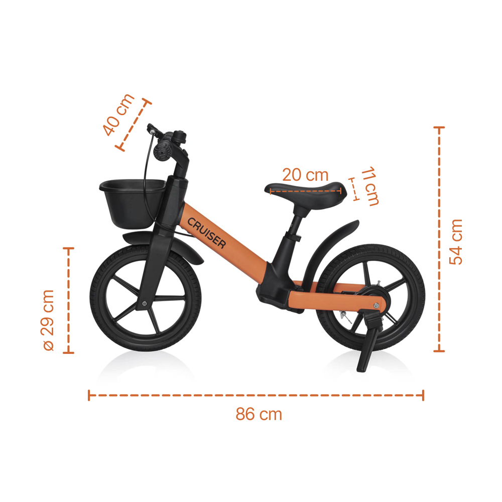 Odrážedlo Cruiser s brzdou, District Brown