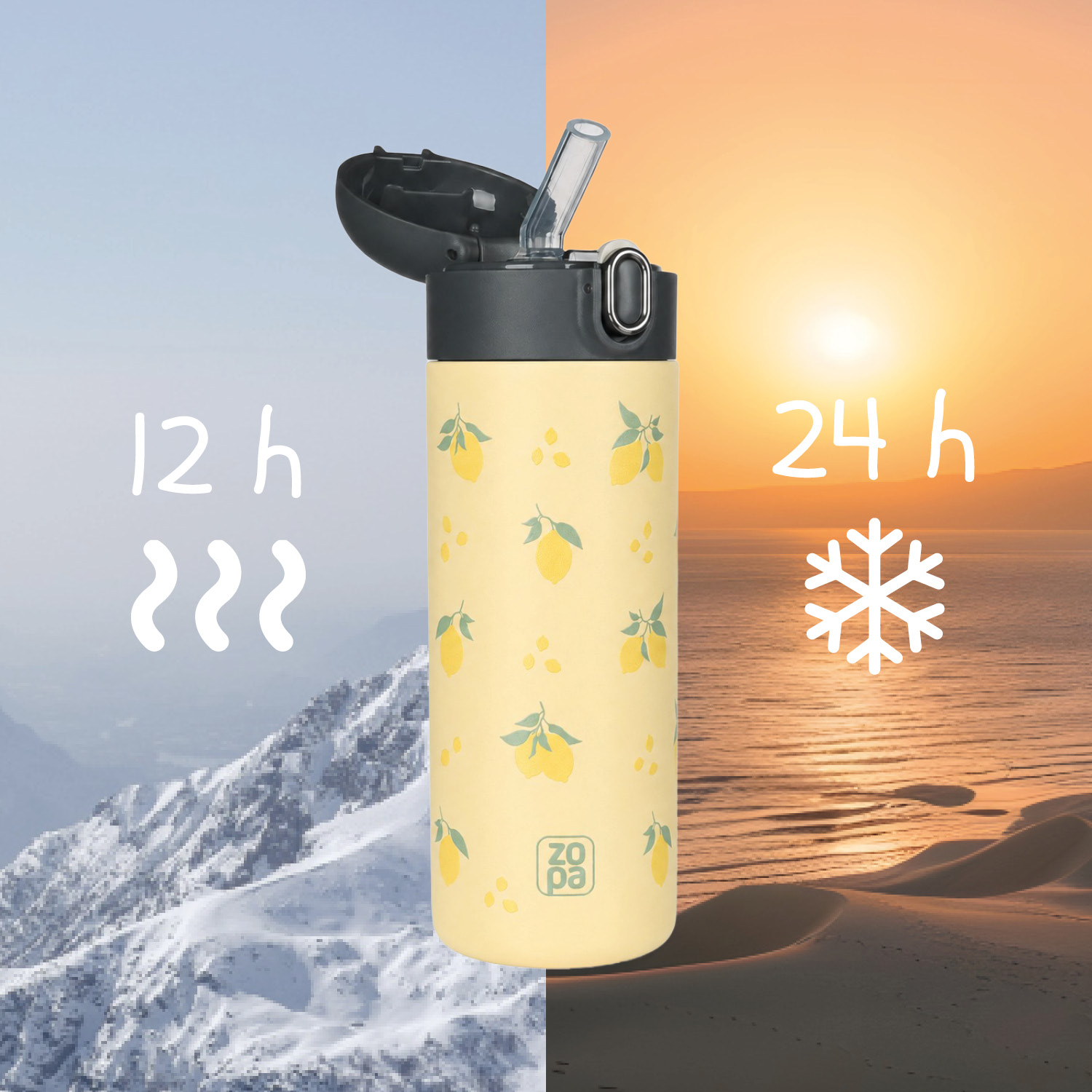 Termoska na tekutiny s brčkem 400 ml, Wild Gepard