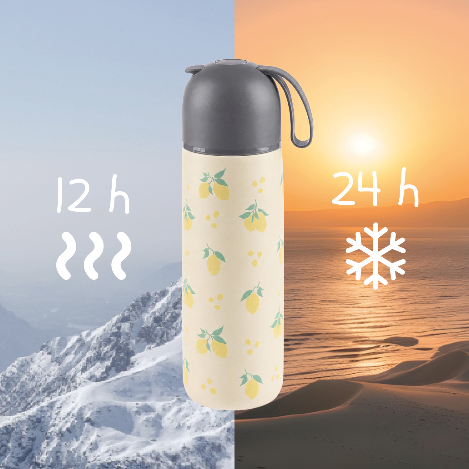 Termoska na tekutiny se silikonovým držákem 400 ml, Wild Gepard