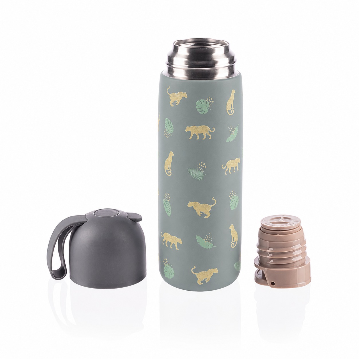 Termoska na tekutiny se silikonovým držákem 400 ml, Wild Gepard