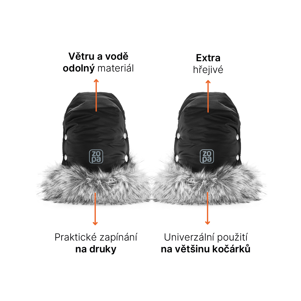 Zimní rukavice Fluffy 2, Arctic Black