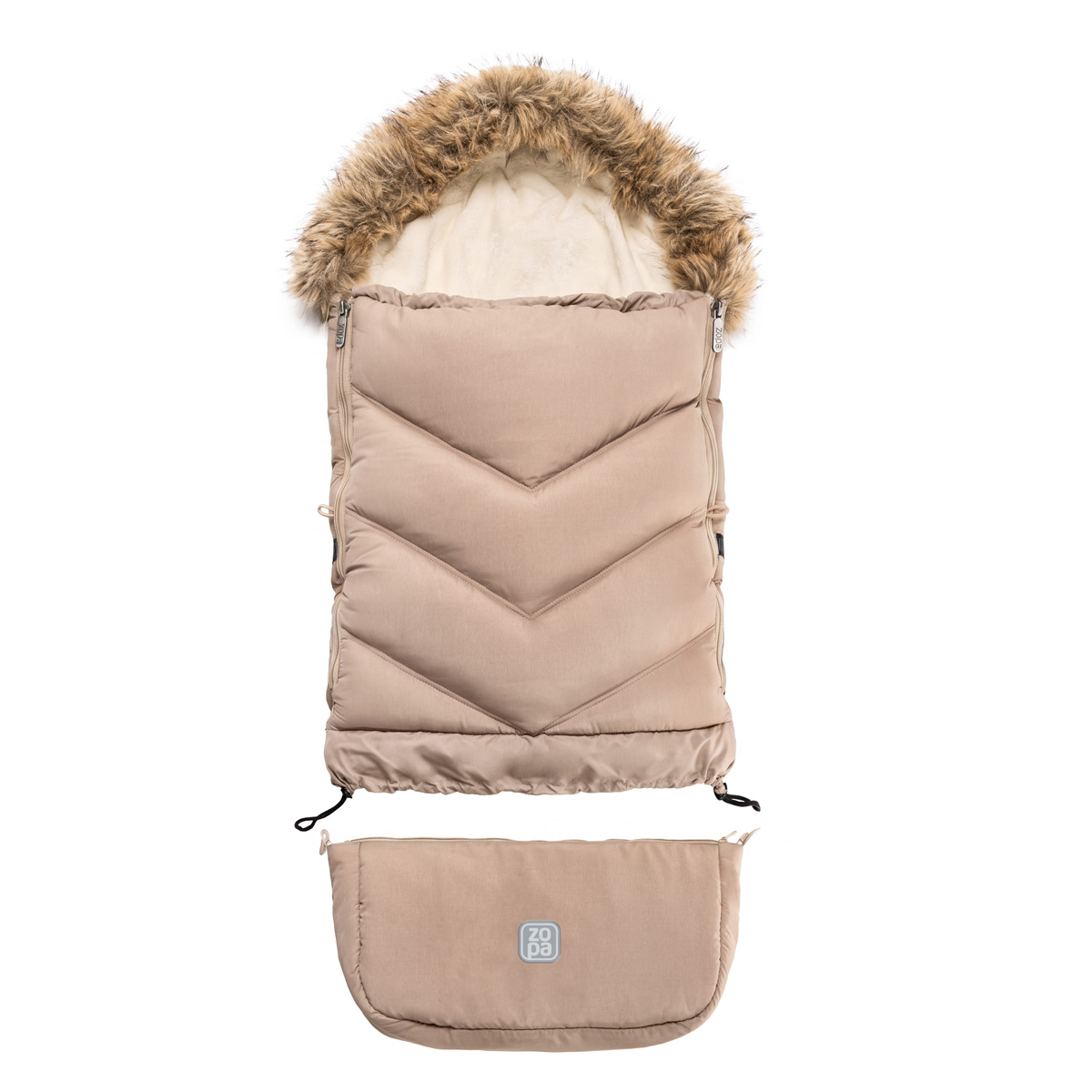 Zimní fusak Fluffy Combi, Creamy Beige