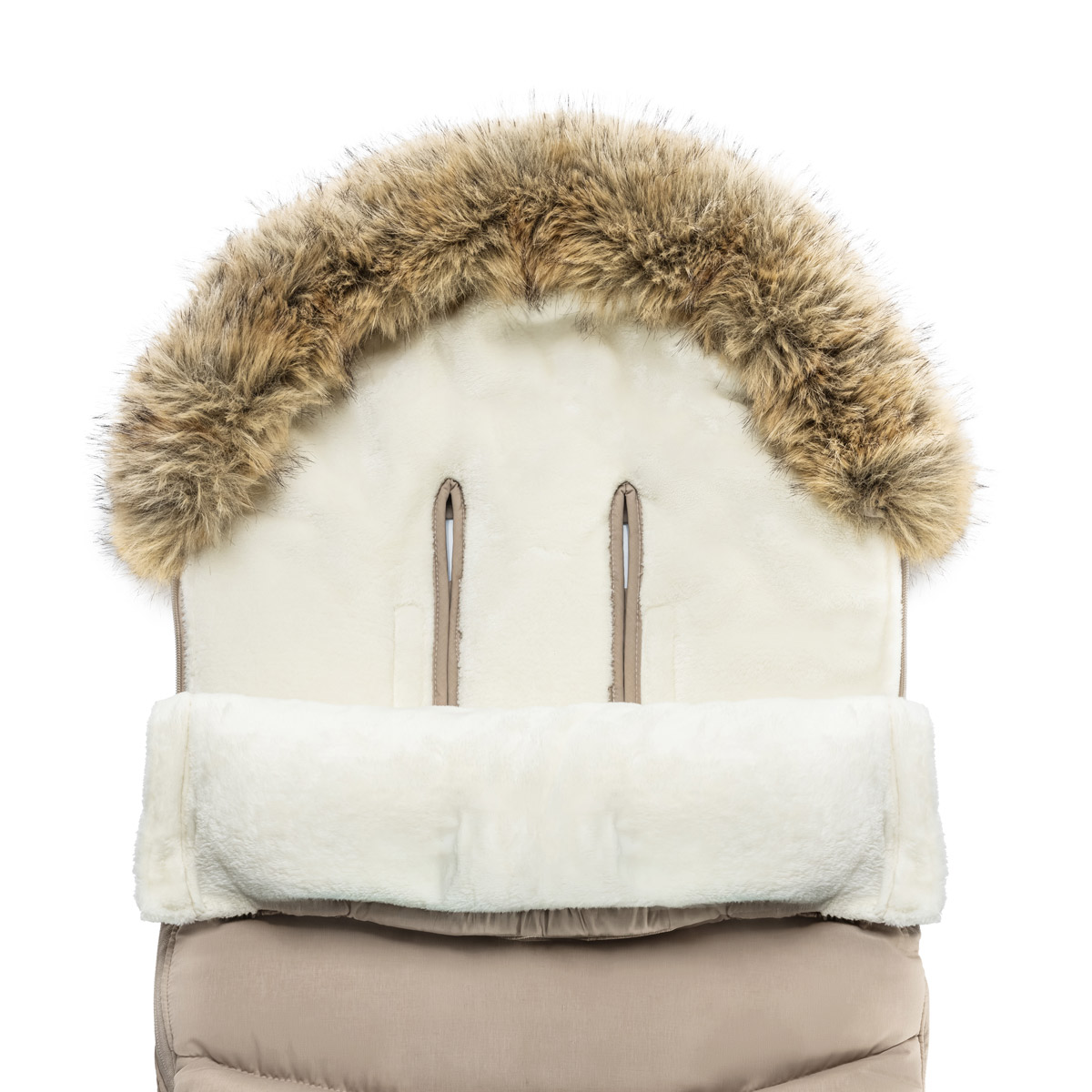 Zimní fusak Fluffy, Creamy Beige