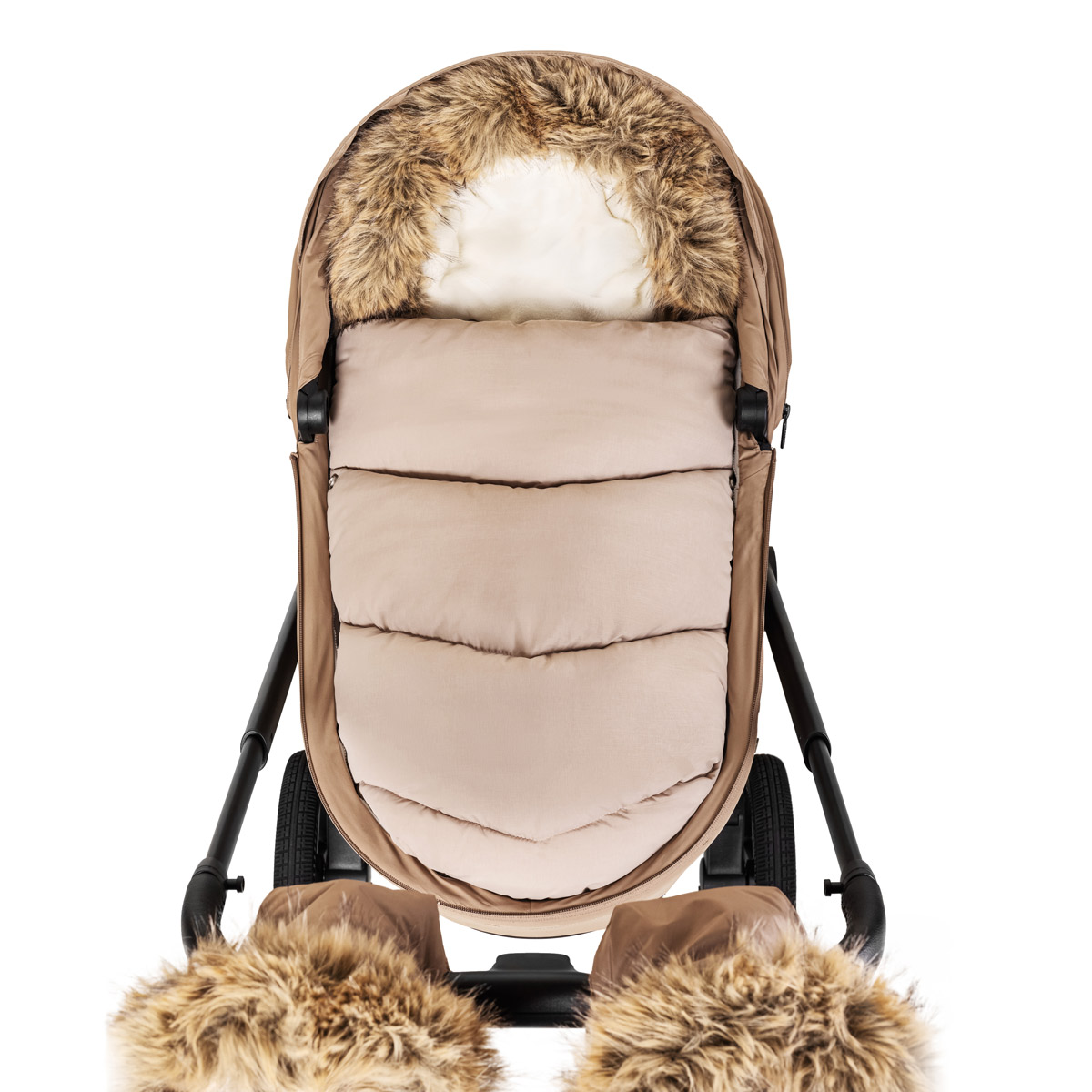 Zimní fusak Fluffy, Creamy Beige