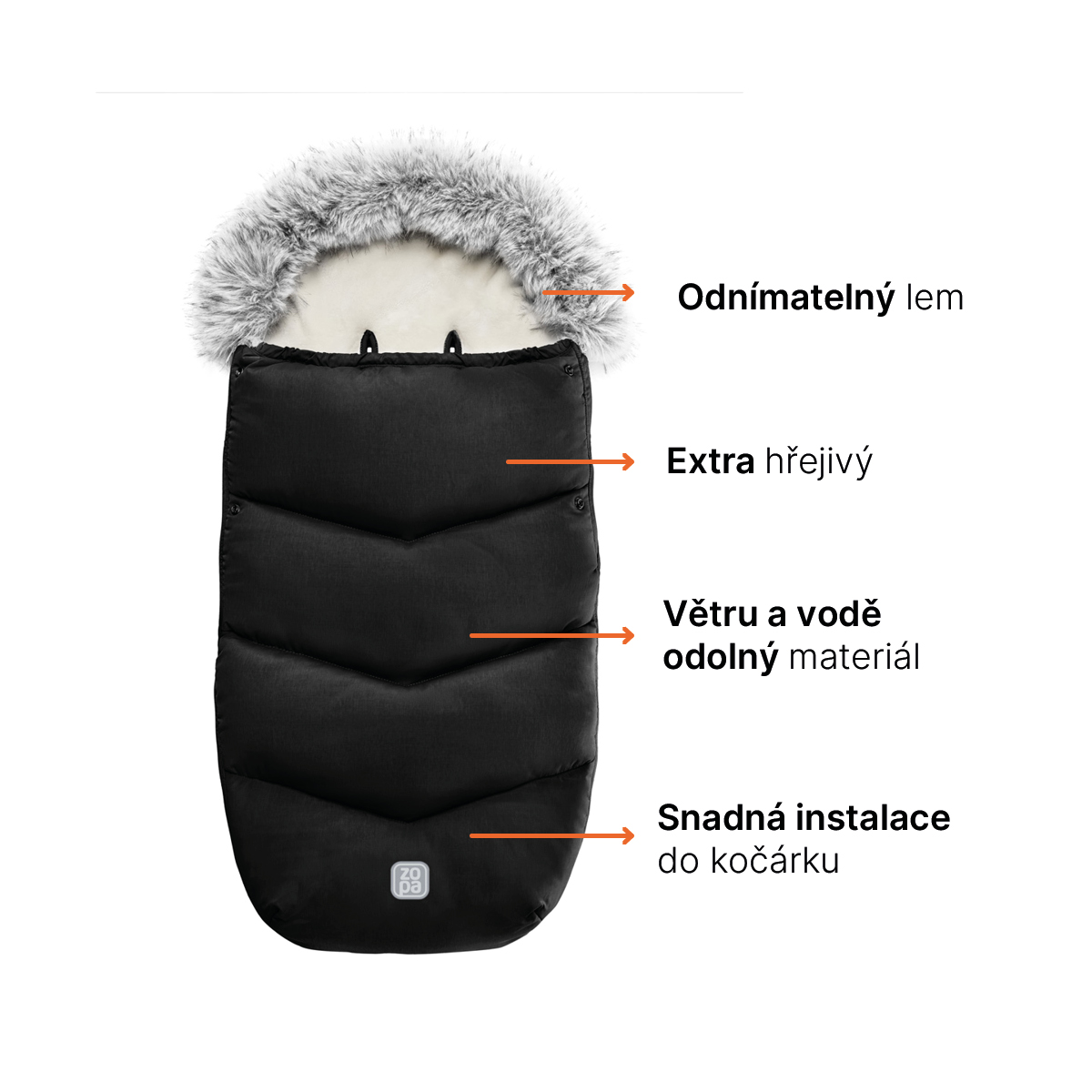 Zimní fusak Fluffy, Arctic Black