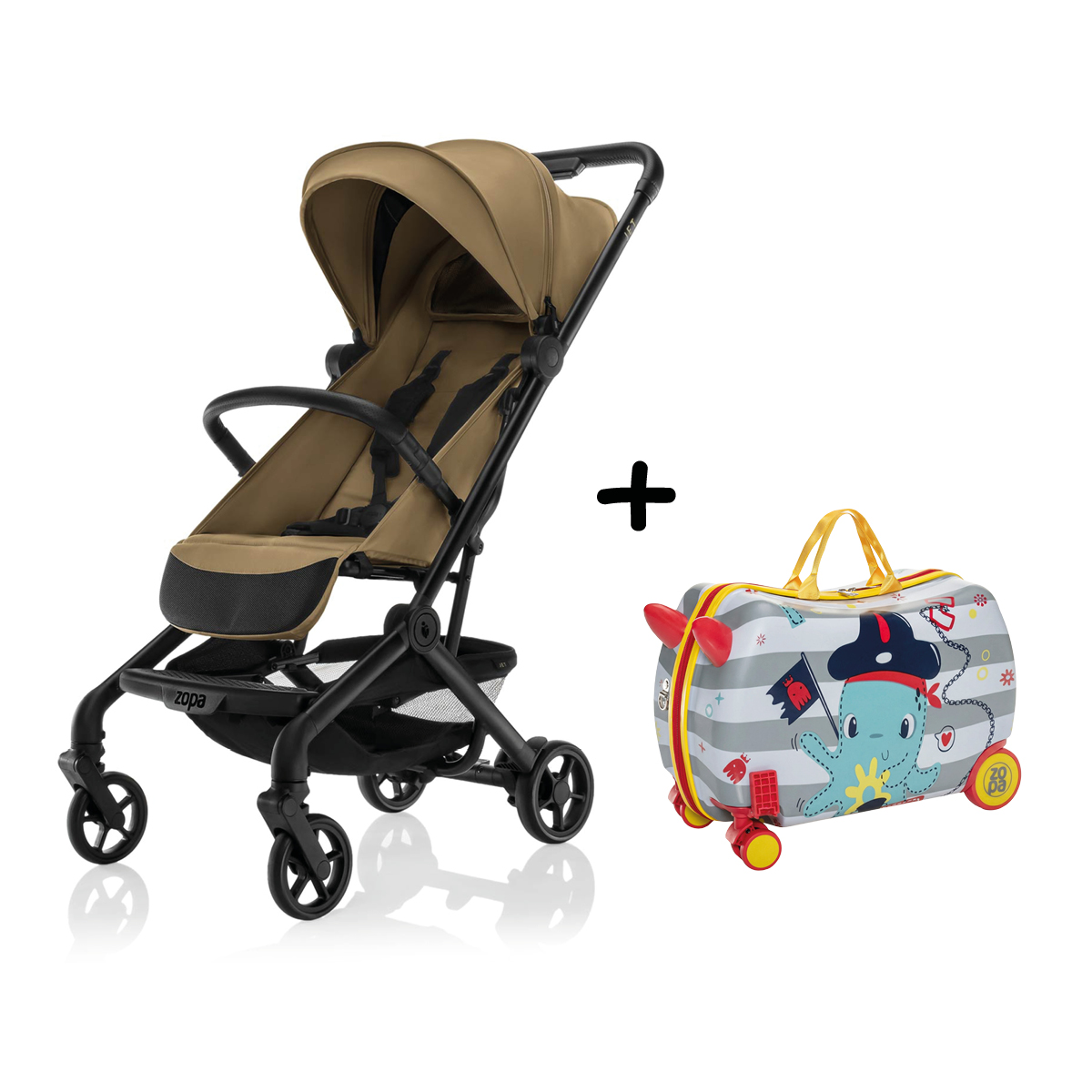 Sportovní kočárek Jet + kufřík Pack&Ride ZDARMA, Latte Beige