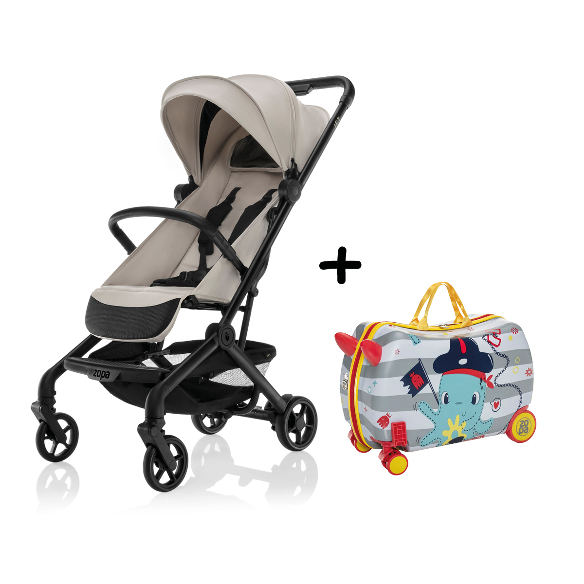 Sportovní kočárek Jet + kufřík Pack&Ride ZDARMA, Ivory Beige