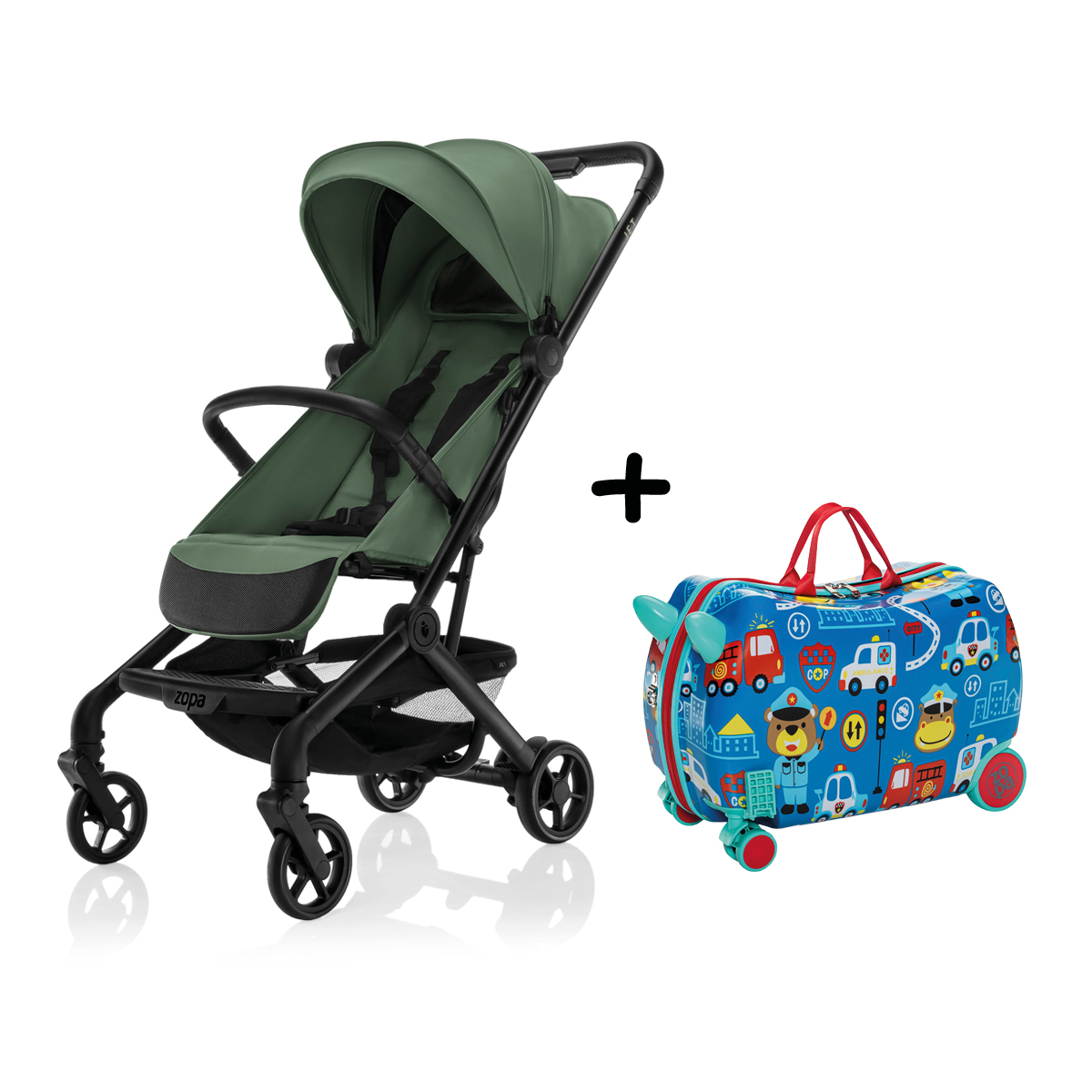 Sportovní kočárek Jet + kufřík Pack&Ride ZDARMA, Rocky Green