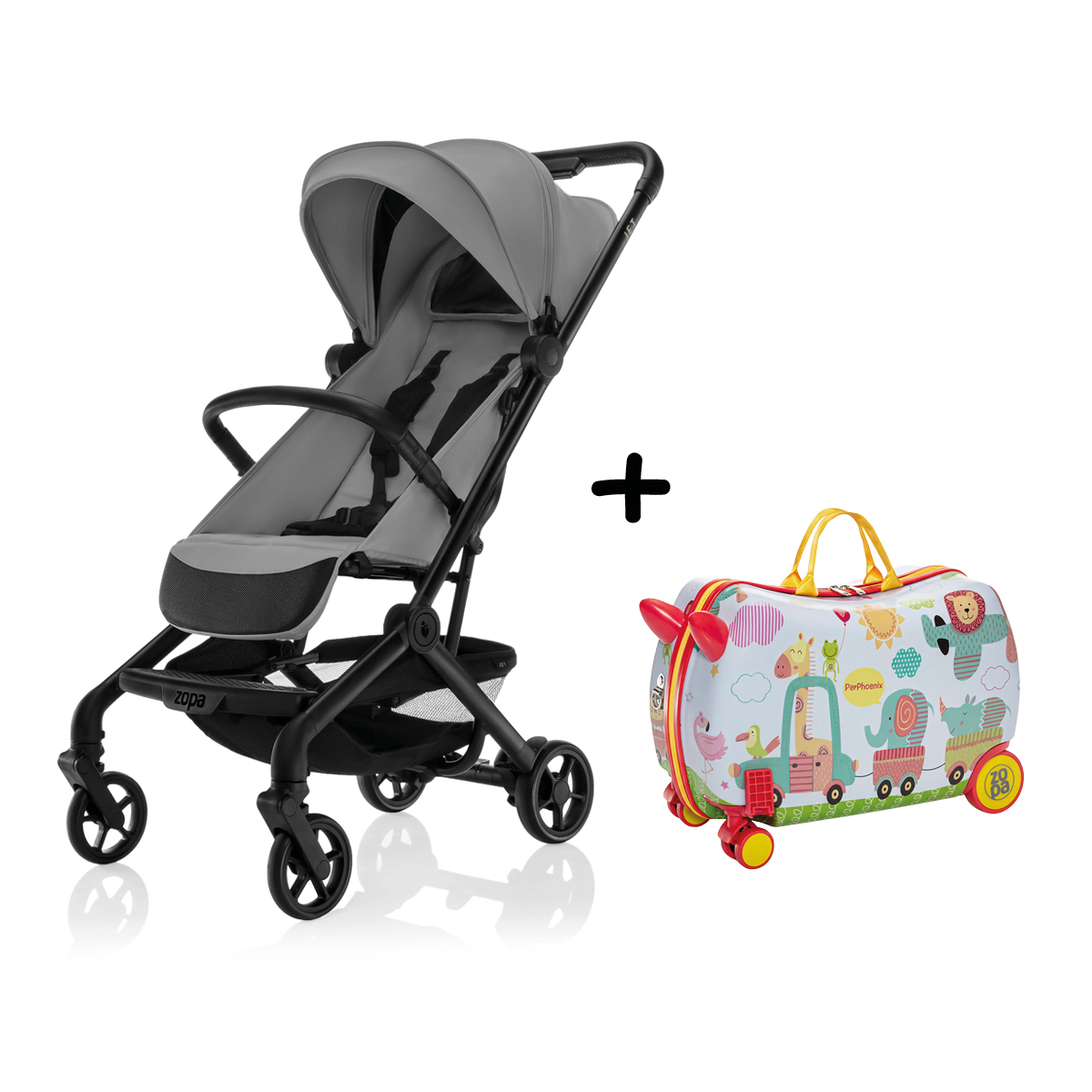 Sportovní kočárek Jet + kufřík Pack&Ride ZDARMA, Shade Grey
