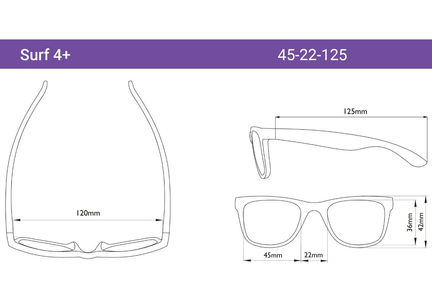 REAL SHADES Sluneční brýle Surf 4+, Black