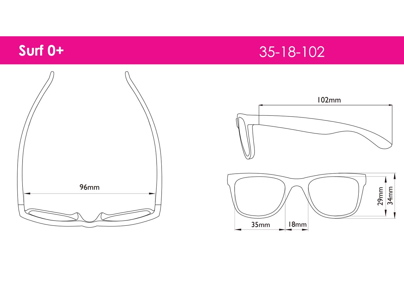 REAL SHADES Sluneční brýle Surf 0+, White Iconic