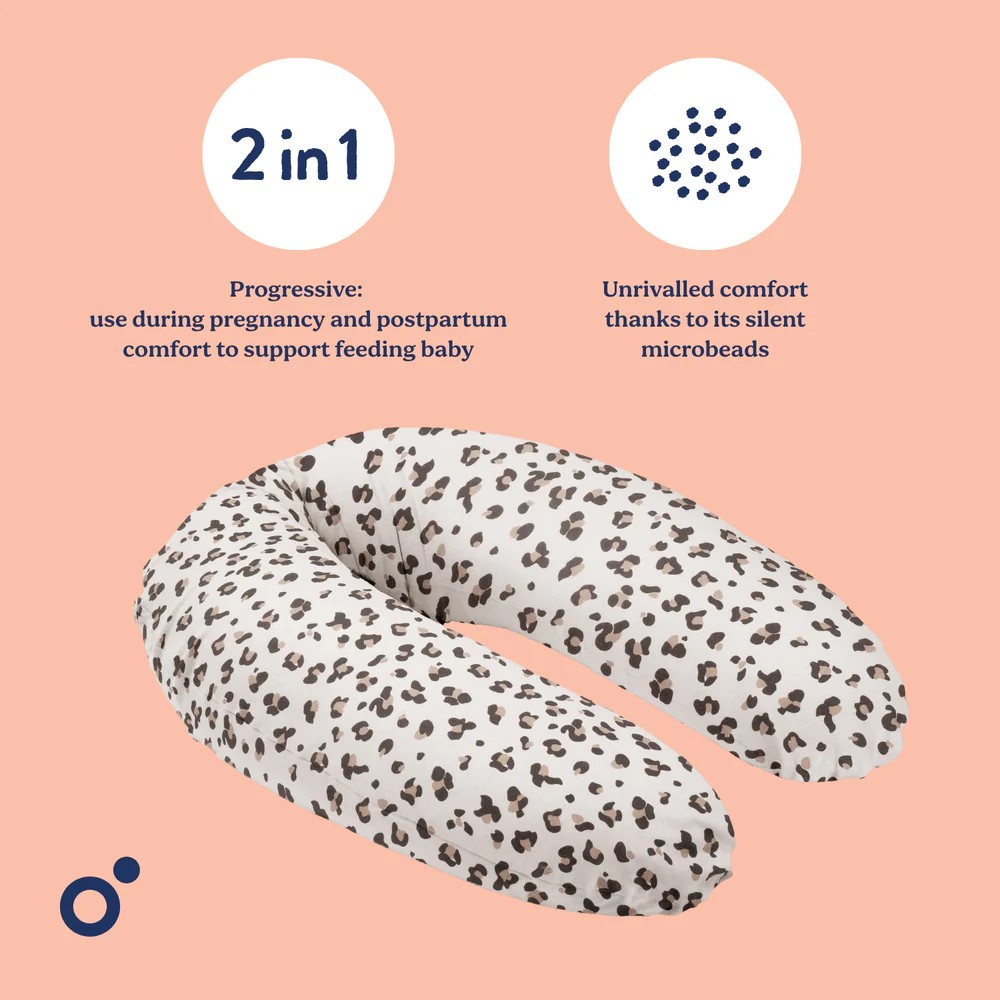 DOOMOO Buddy multifunkční kojící polštář, LEOPARD CREAM