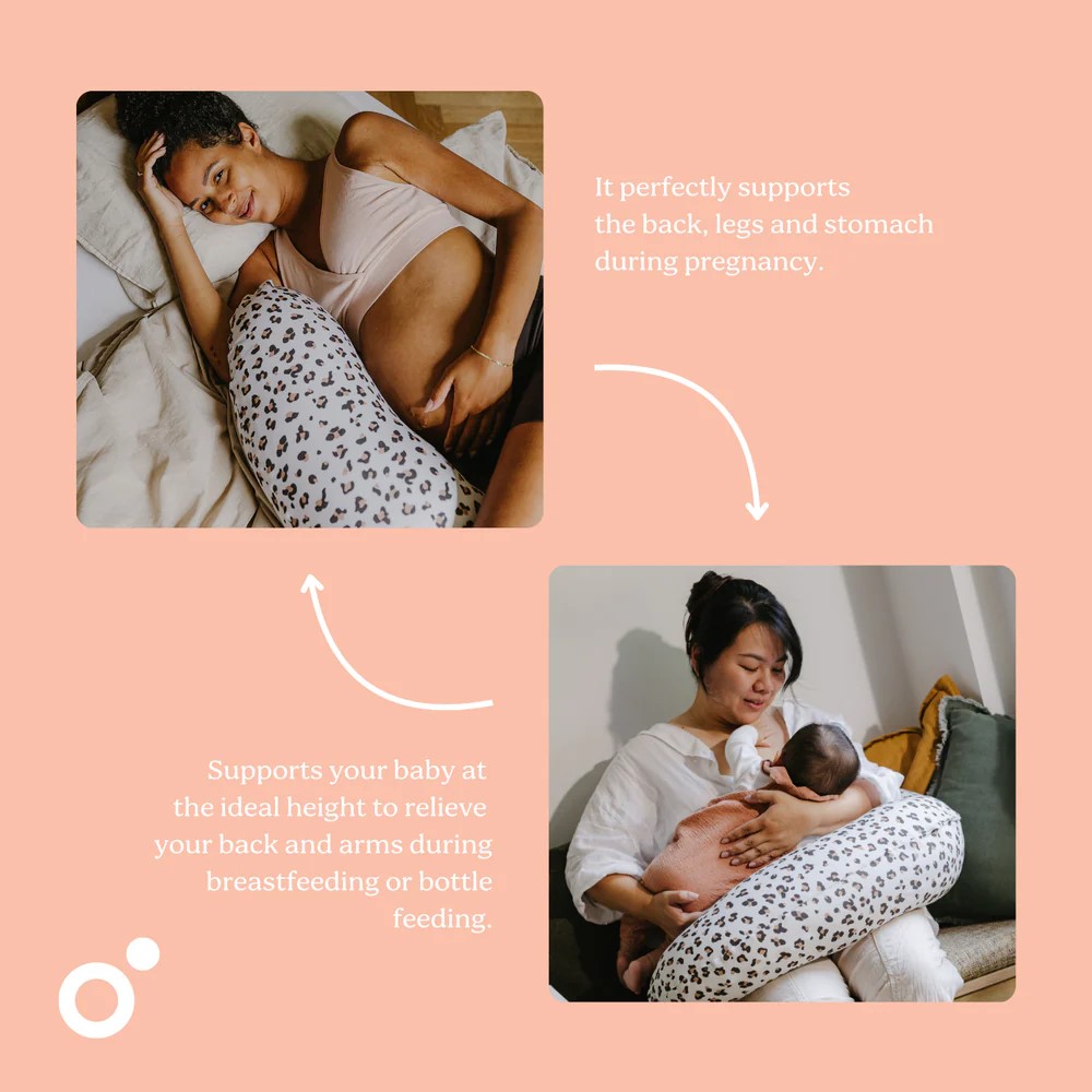 DOOMOO Buddy multifunkční kojící polštář, LEOPARD CREAM