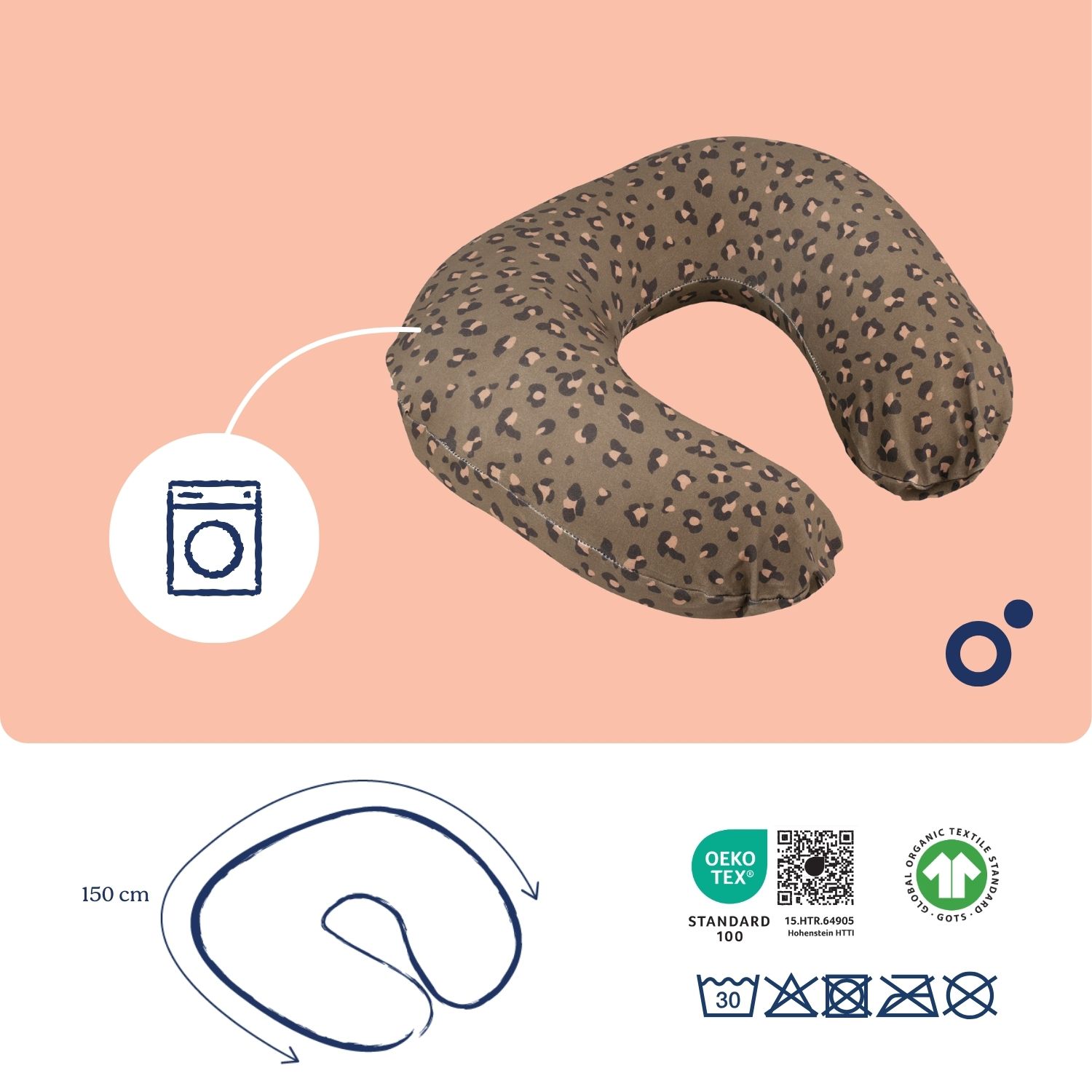 DOOMOO Doomoo Softy multifunkční polštář, LEOPARD BRONZE