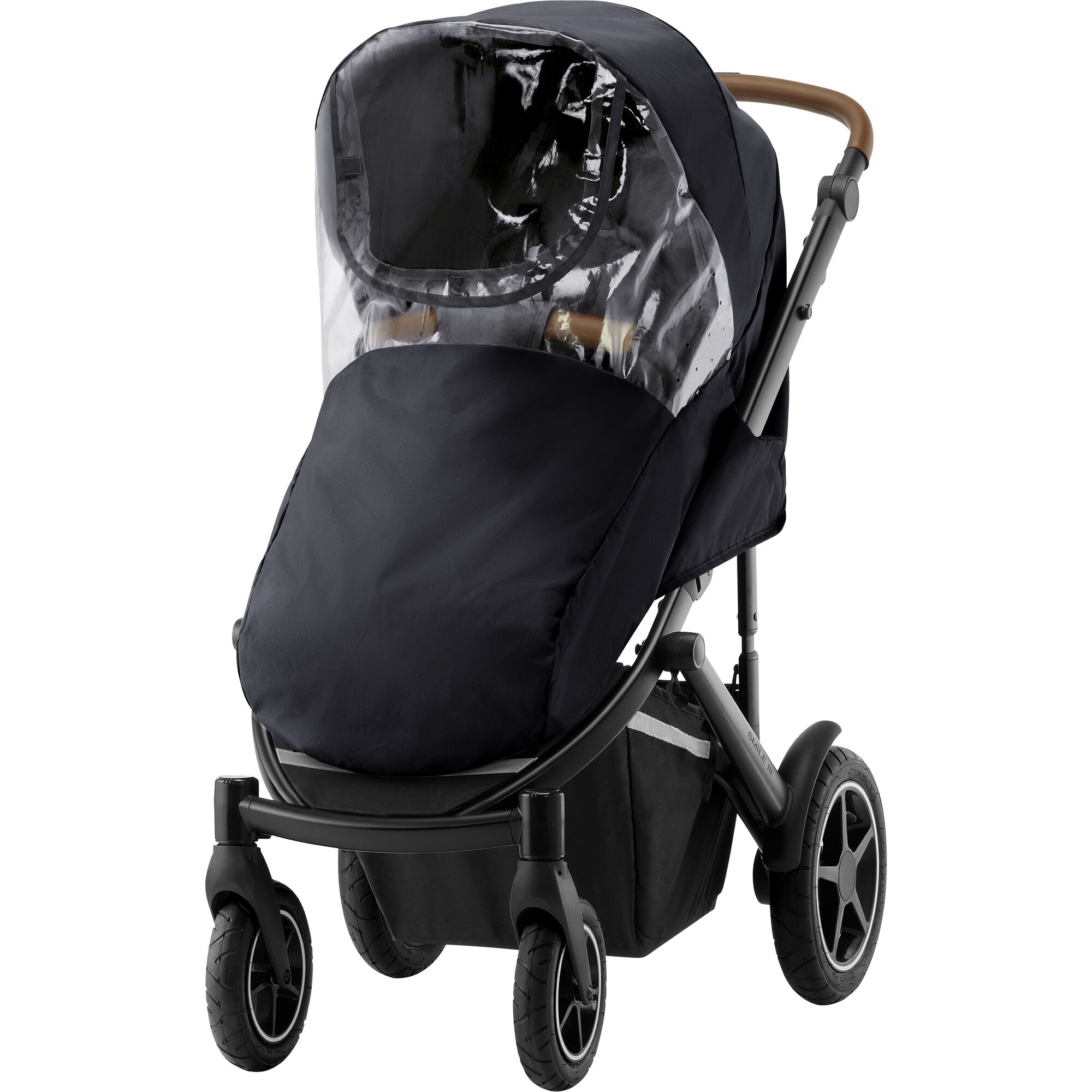 BRITAX Pláštěnka na kočárek Smile, Black + clear EVA