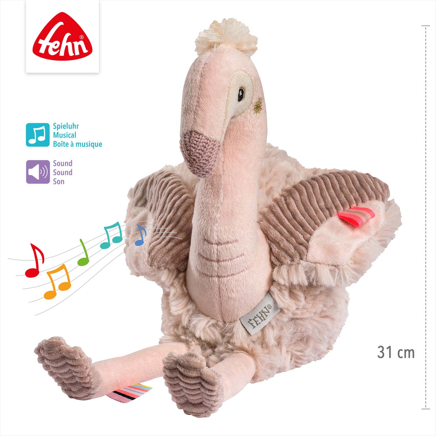 BABY FEHN Pomůcka na spaní plameňák, Pink