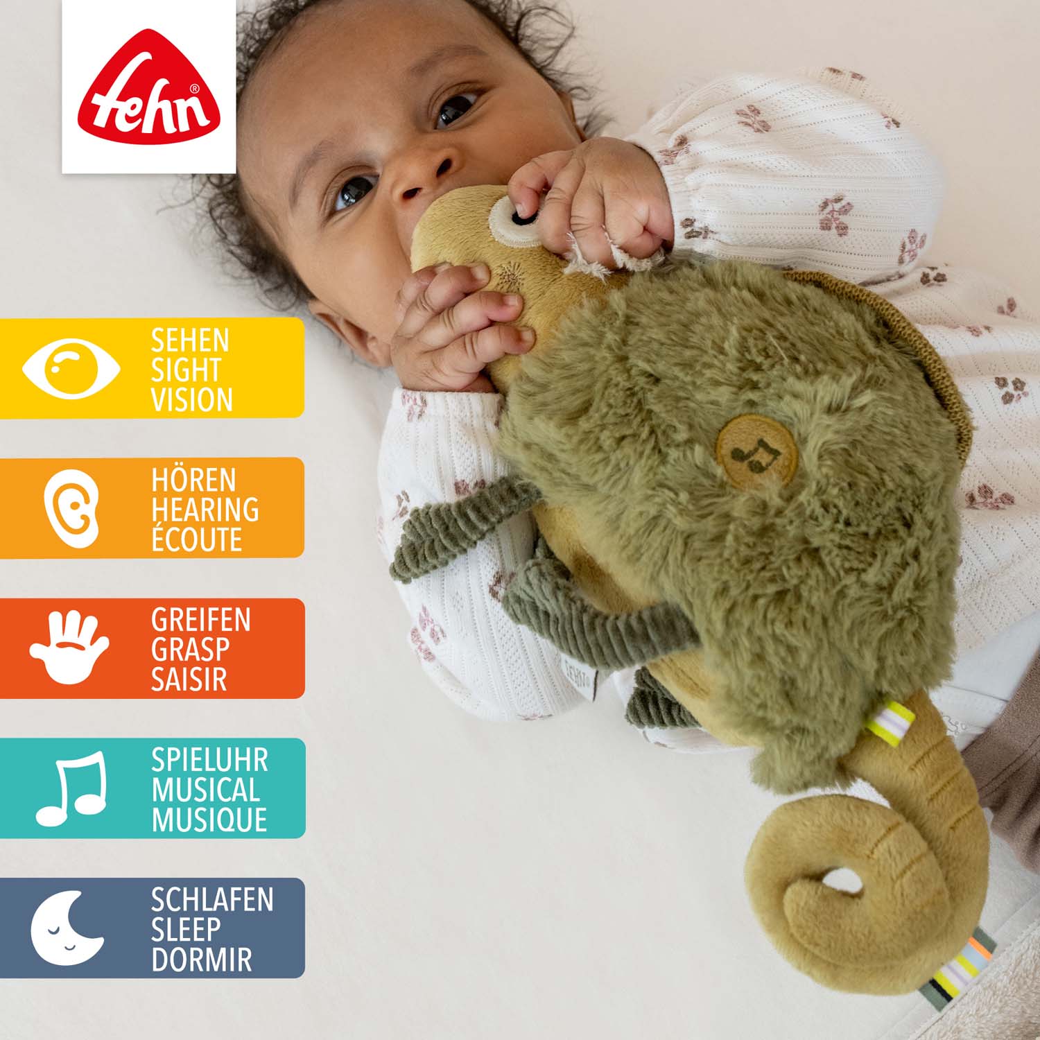 BABY FEHN Pomůcka na spaní chameleon, Crazy