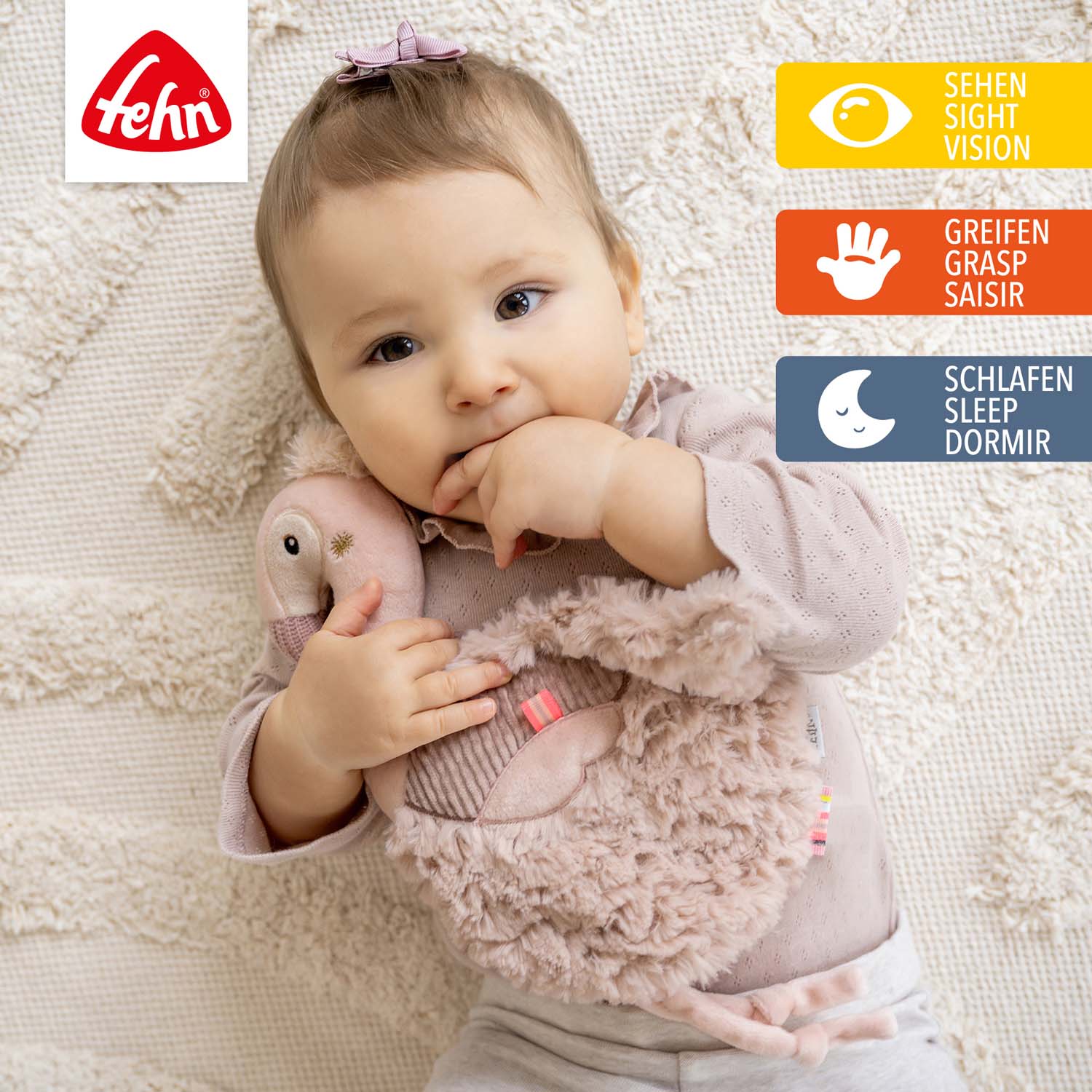 BABY FEHN Muchláček plameňák, Pink