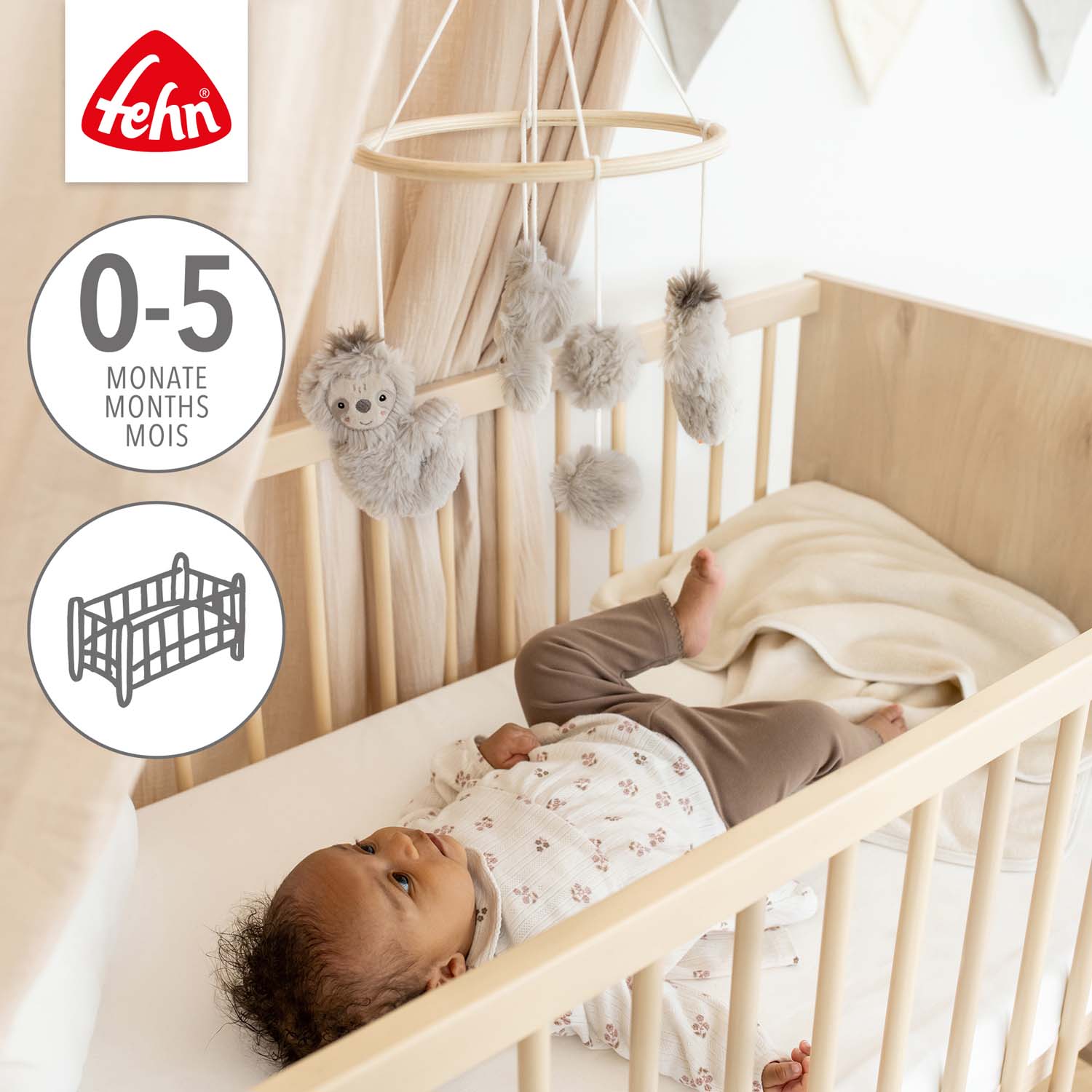 BABY FEHN Dřevěný kolotoč lenochod, Lazy