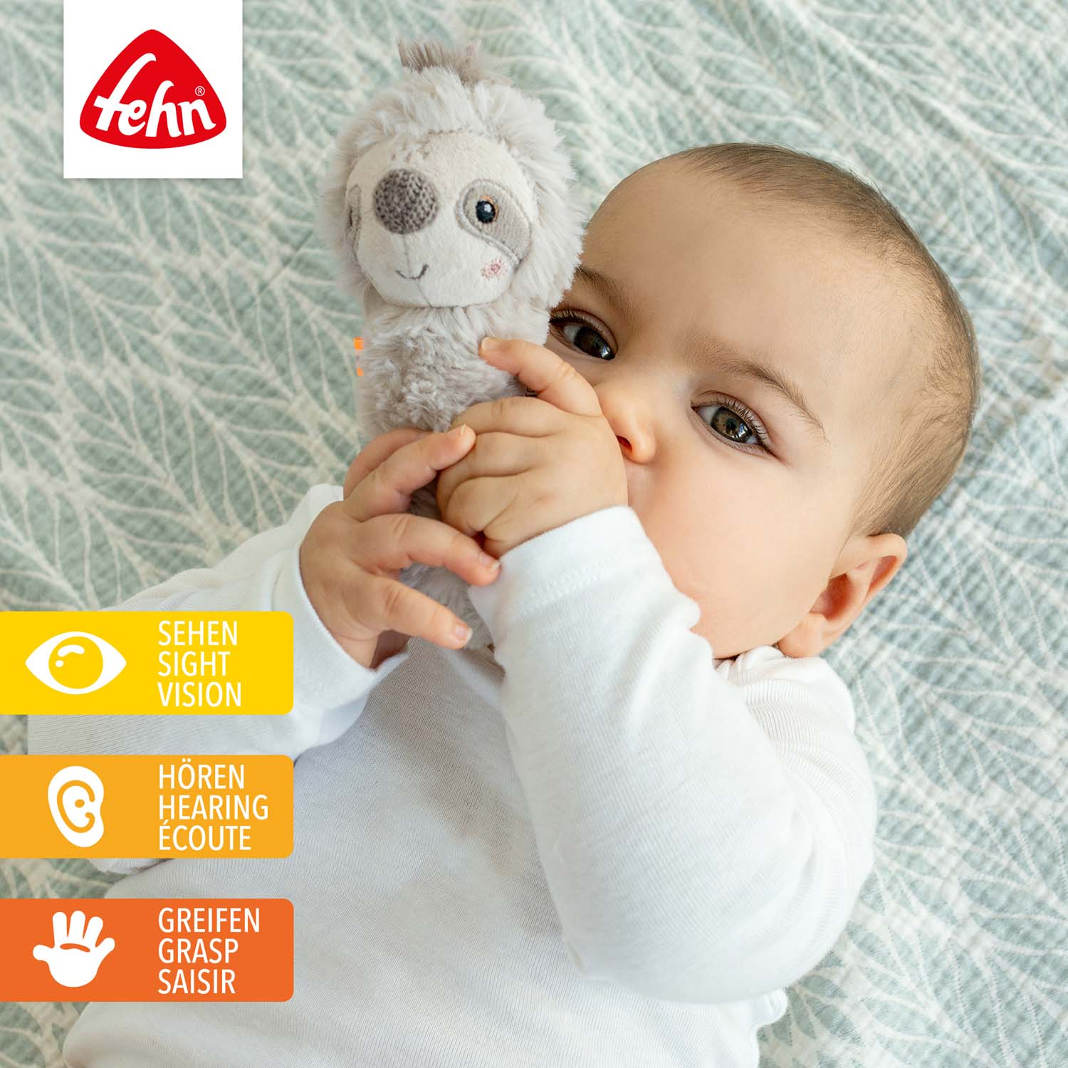 BABY FEHN Chrastítko do ruky lenochod, Lazy