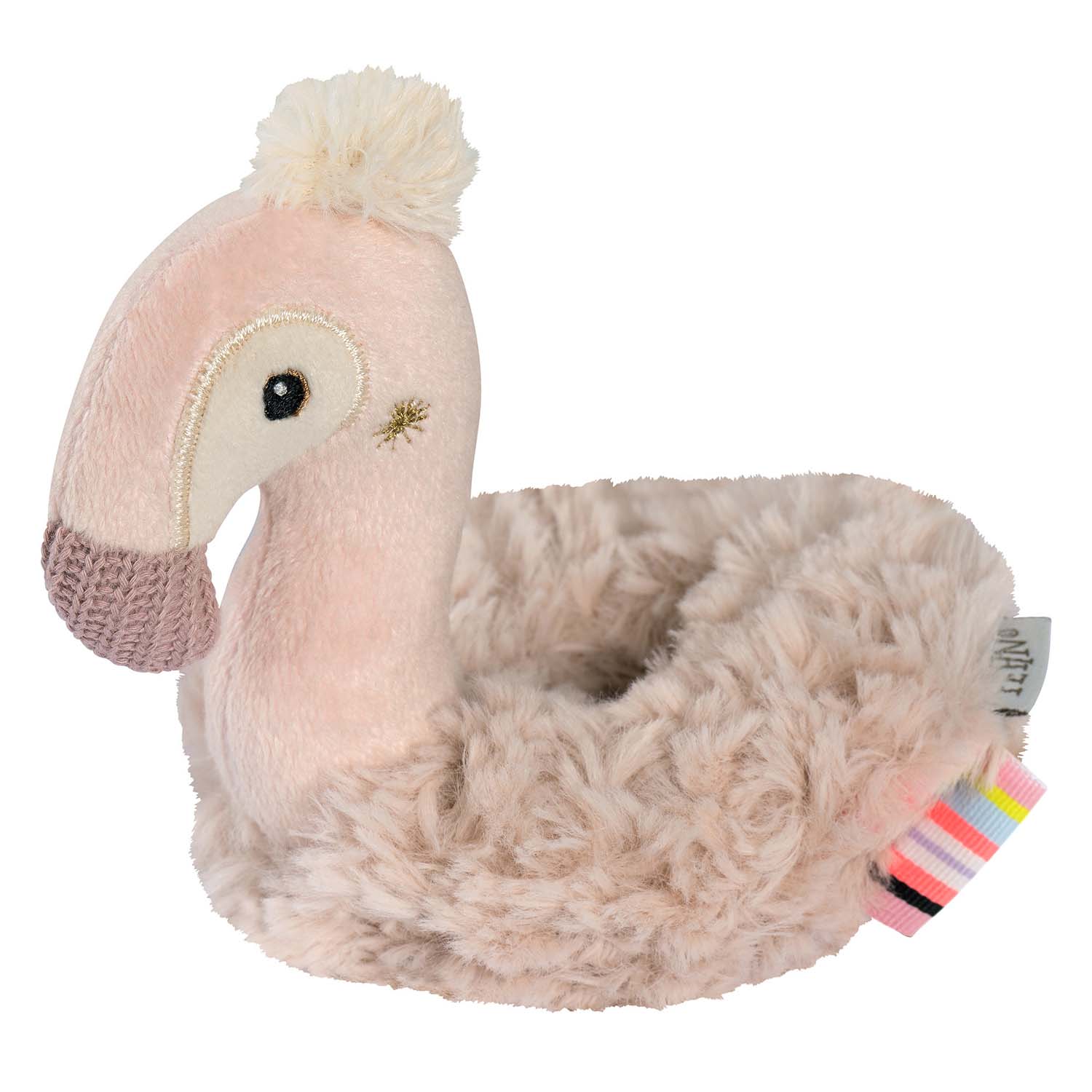 BABY FEHN Měkký kroužek plameňák, Pink