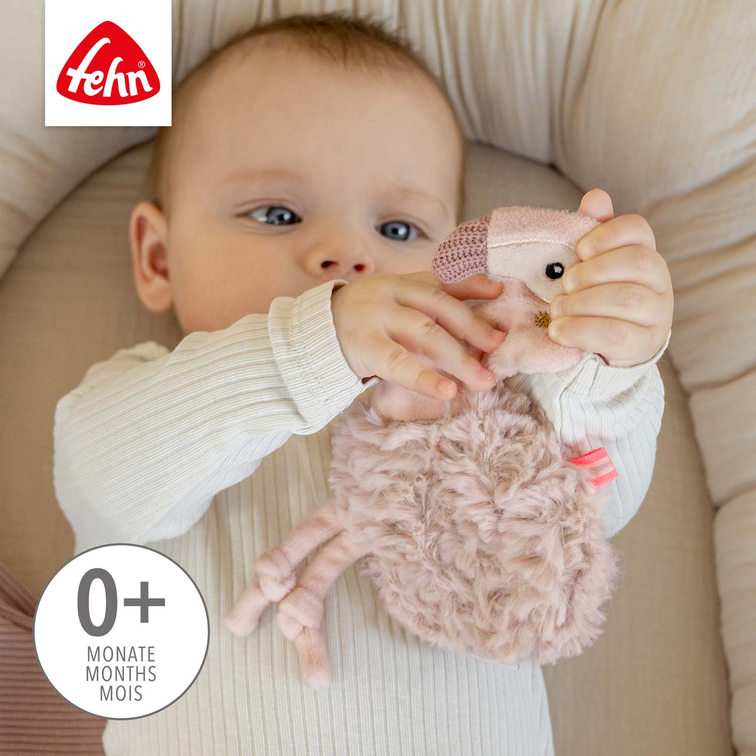 BABY FEHN Chrastítko plameňák, Pink