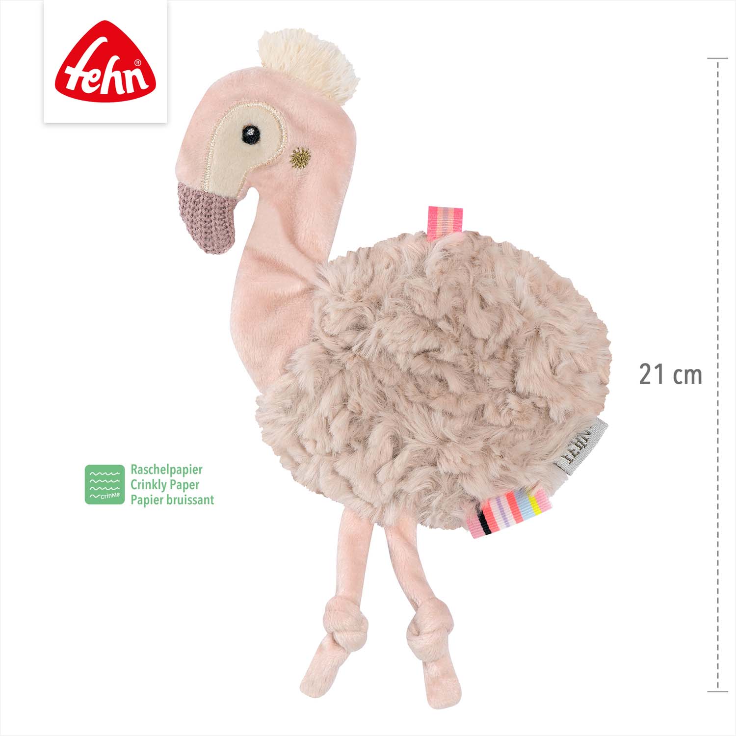 BABY FEHN Chrastítko plameňák, Pink