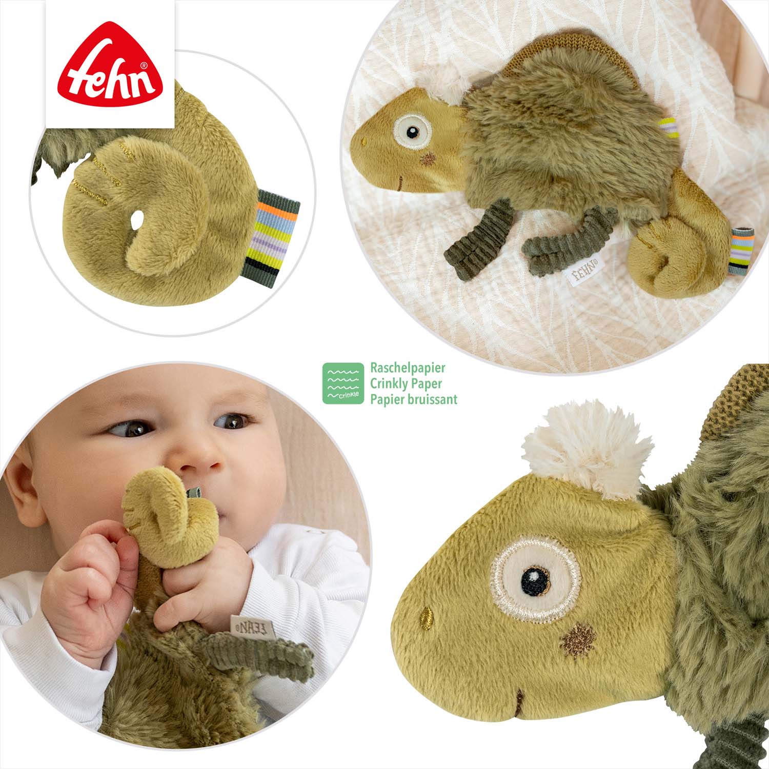 BABY FEHN Chrastítko chameleon, Crazy