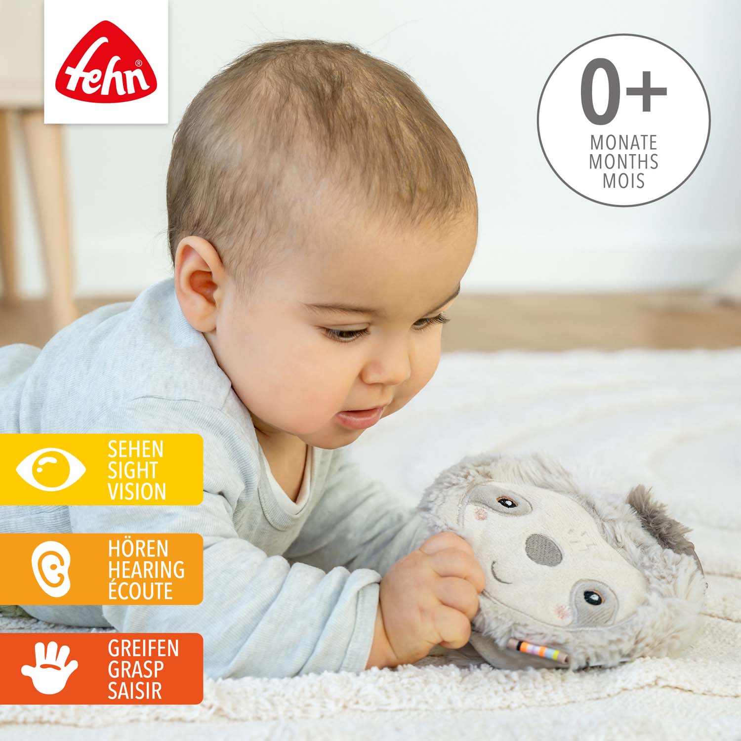 BABY FEHN Plyšová knížka lenochod, Lazy