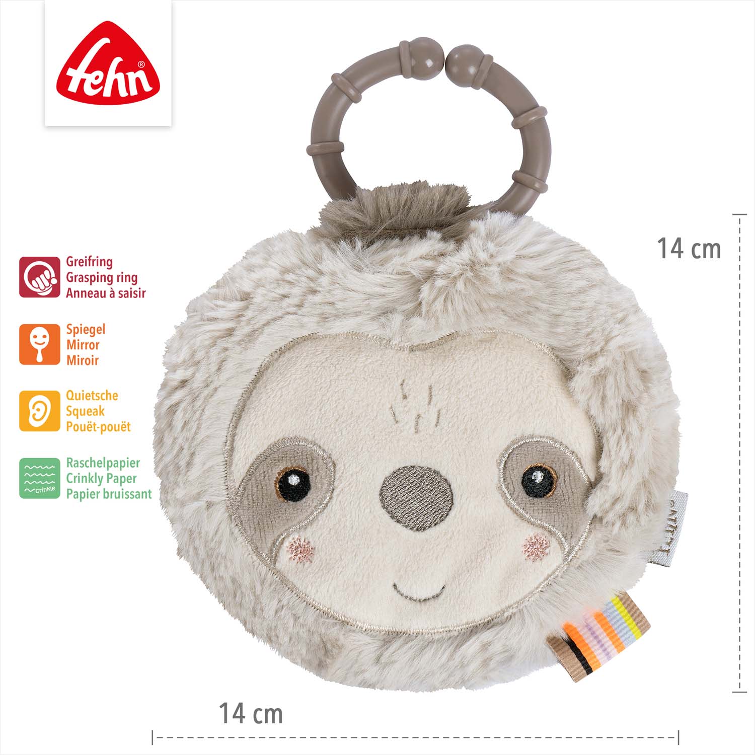 BABY FEHN Plyšová knížka lenochod, Lazy