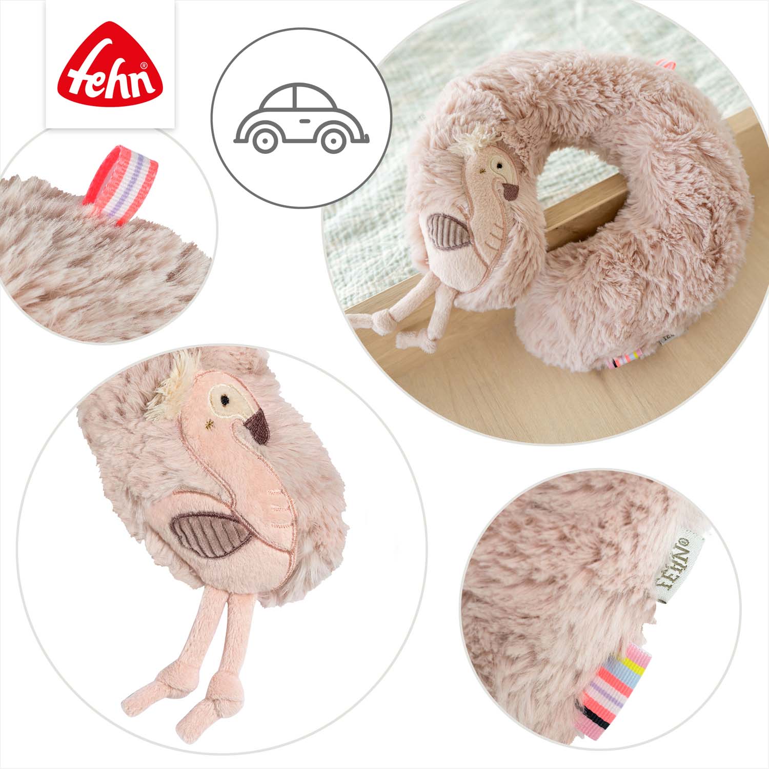 BABY FEHN Záhlavník plameňák, Pink