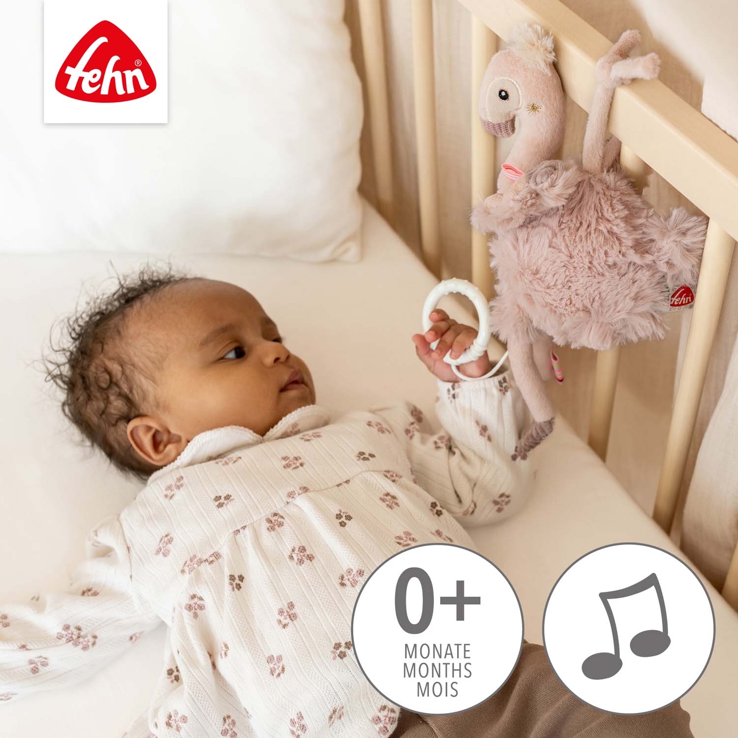 BABY FEHN Mini hrací plameňák, Pink