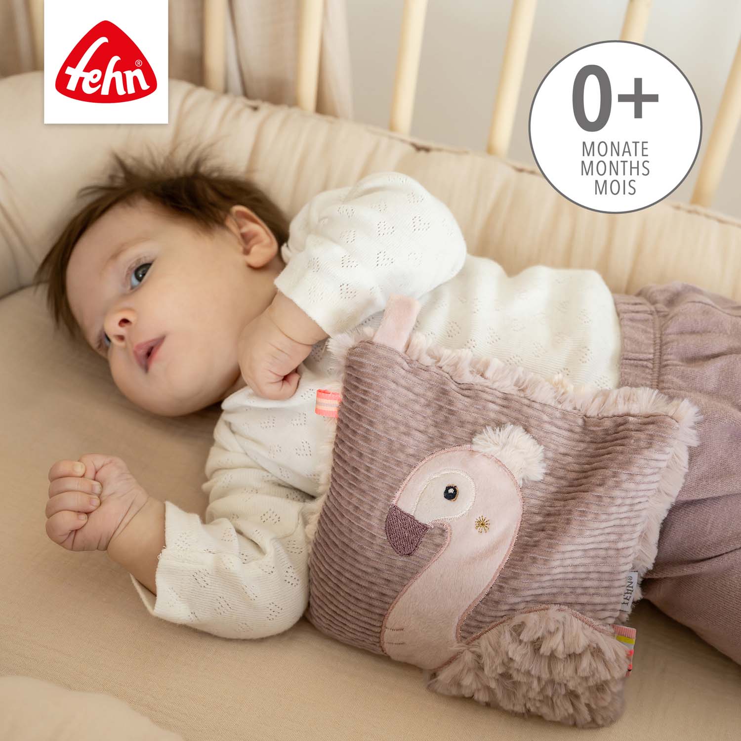 BABY FEHN Nahřívací polštářek plameňák, Pink