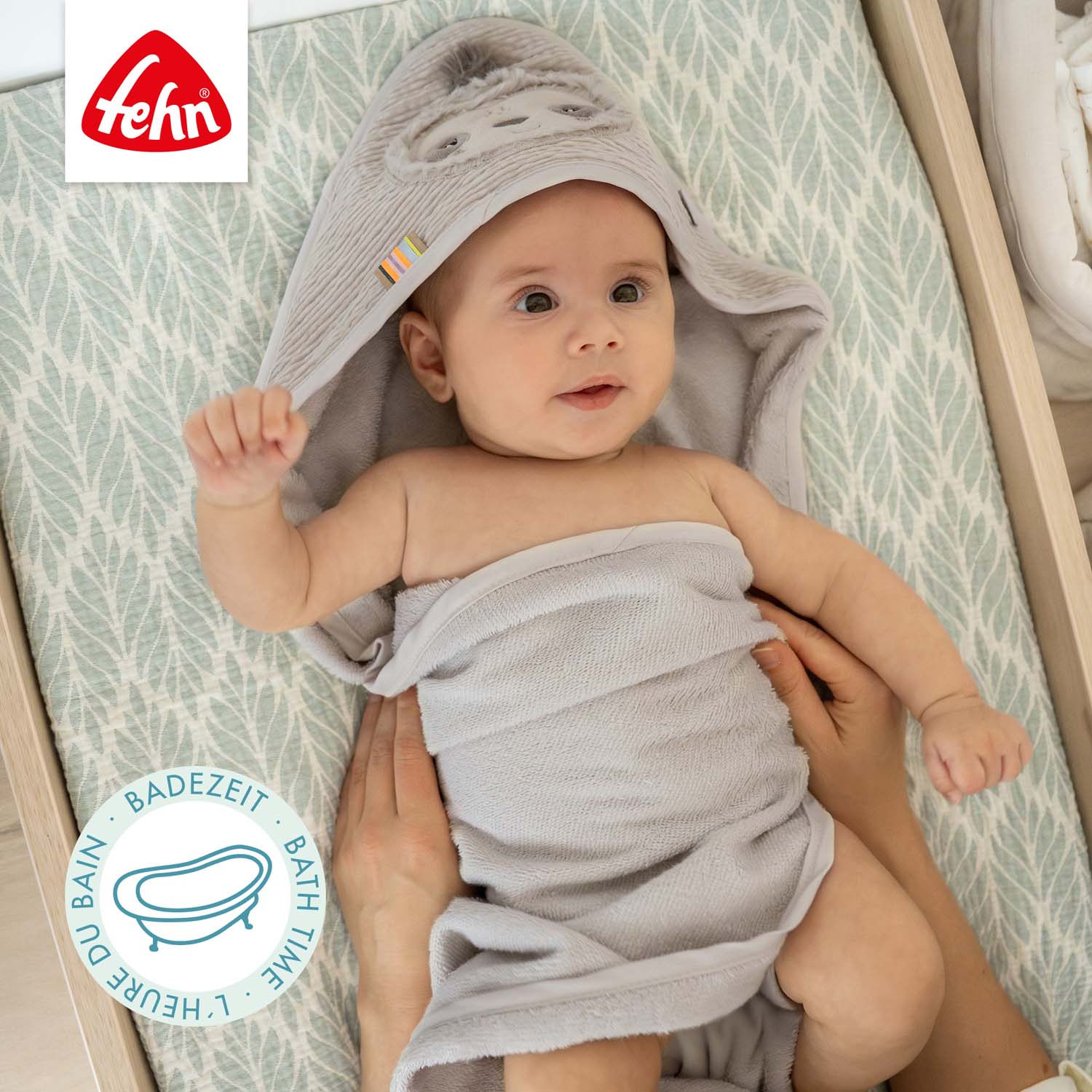 BABY FEHN Ručník s kapucí lenochod, Lazy