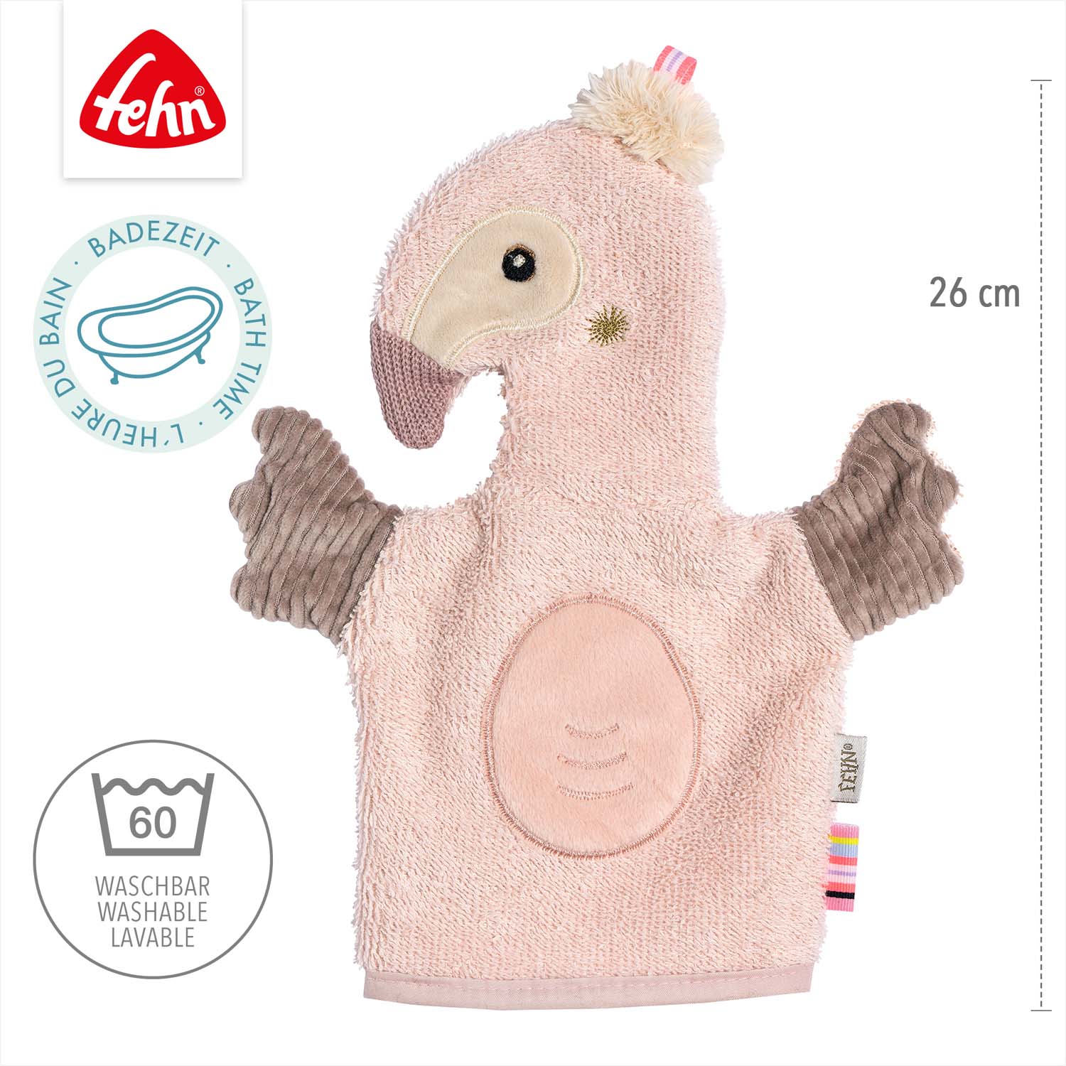 BABY FEHN Žínka plameňák, Pink