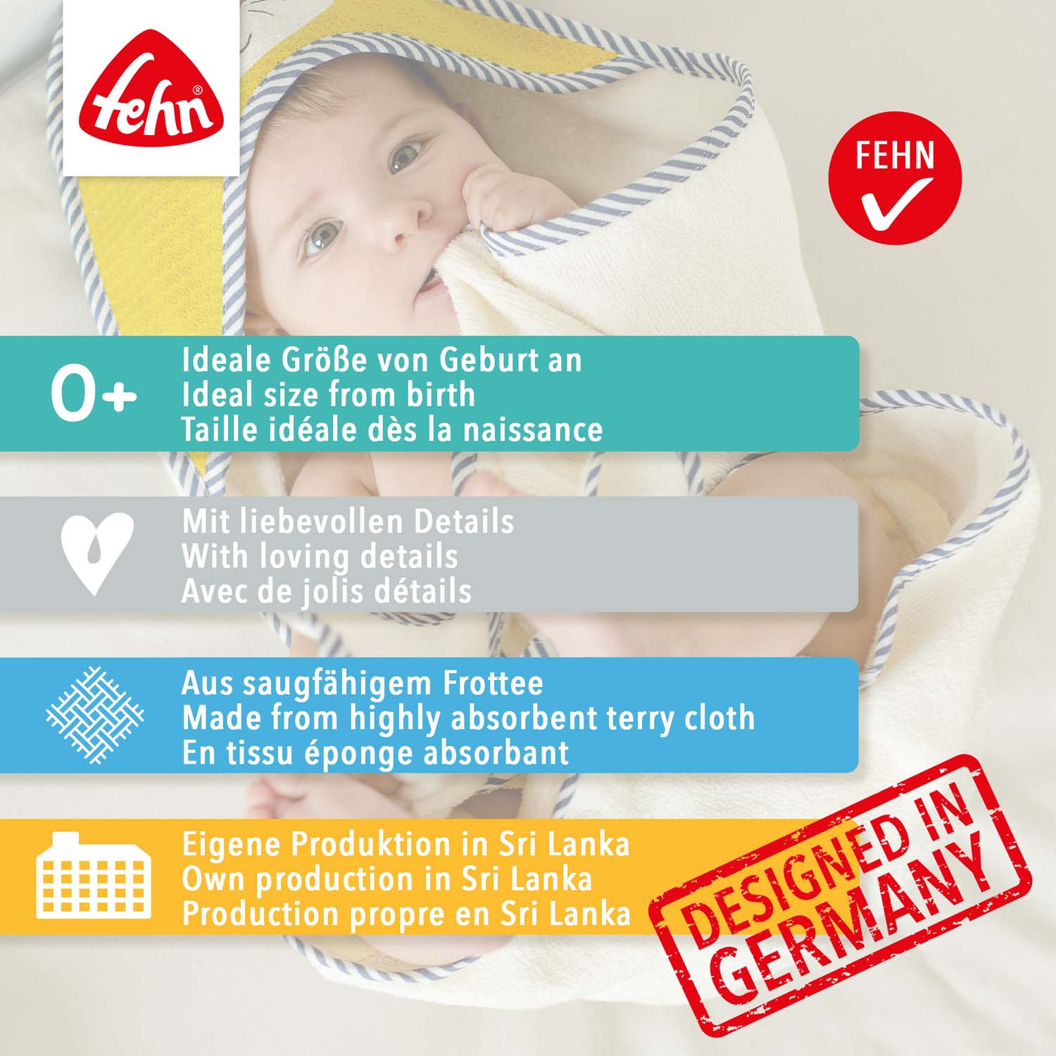 BABY FEHN Žínka plameňák, Pink
