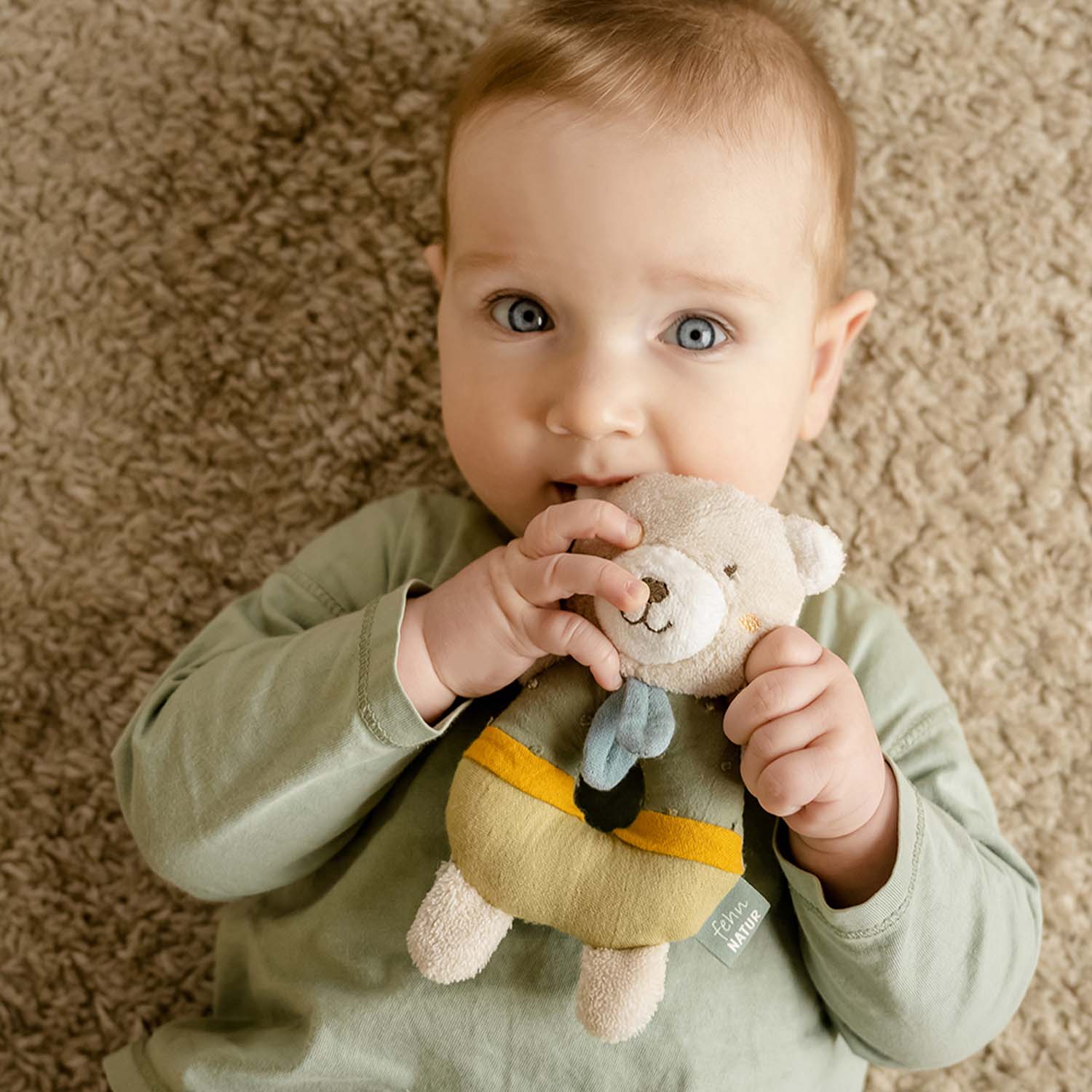 BABY FEHN Měkký kroužek medvěd, FehnNatur 3.0
