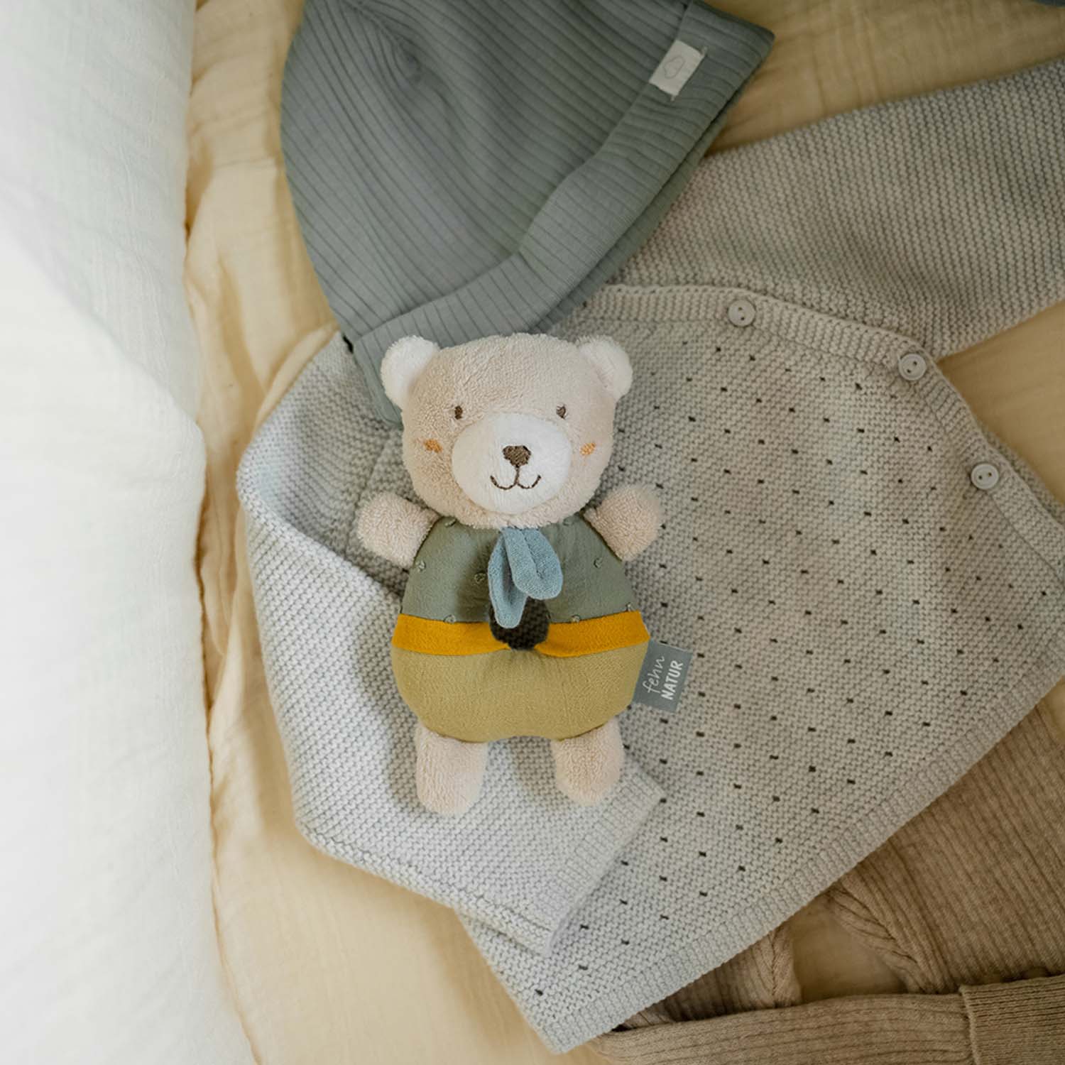 BABY FEHN Měkký kroužek medvěd, FehnNatur 3.0