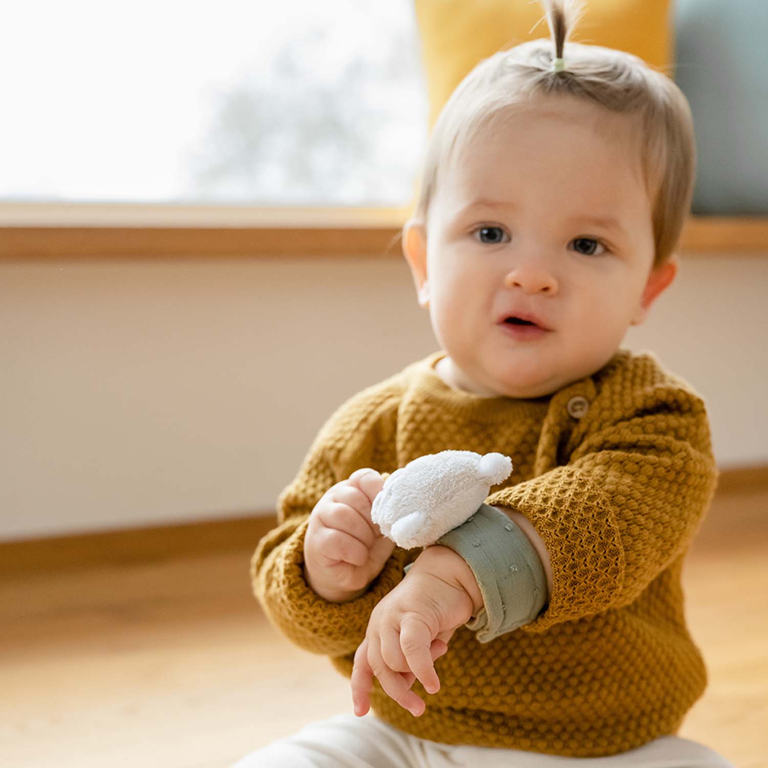 BABY FEHN Chrastící náramek medvěd, FehnNatur 3.0