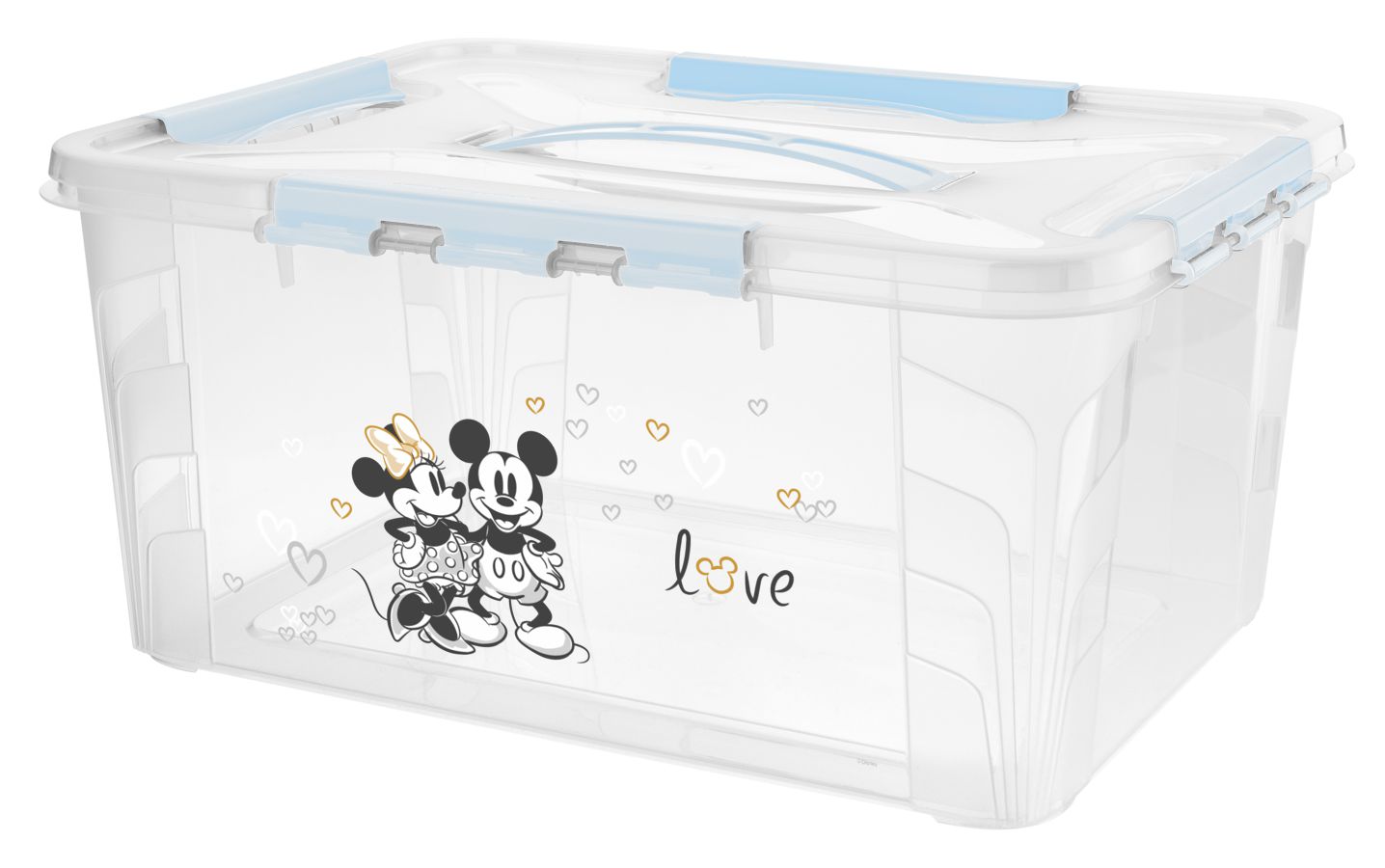 Domácí úložný box "Mickey & Minnie", Matná modrá XL