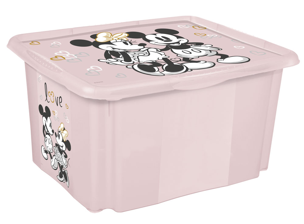 KEEEPER Úložný box s víkem "Minnie", Růžová