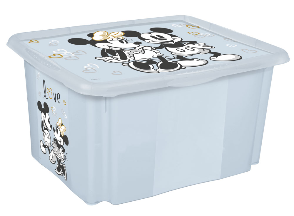 Úložný box s vekem velký "Mickey", Modrá II