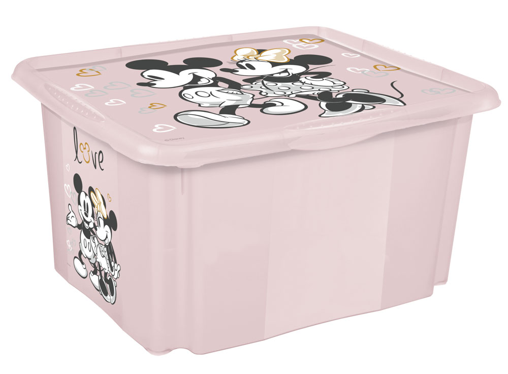 KEEEPER Úložný box s víkem malý "Minnie", Růžová